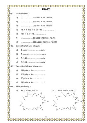 Worksheet for Class 1 Maths Assignment 10
