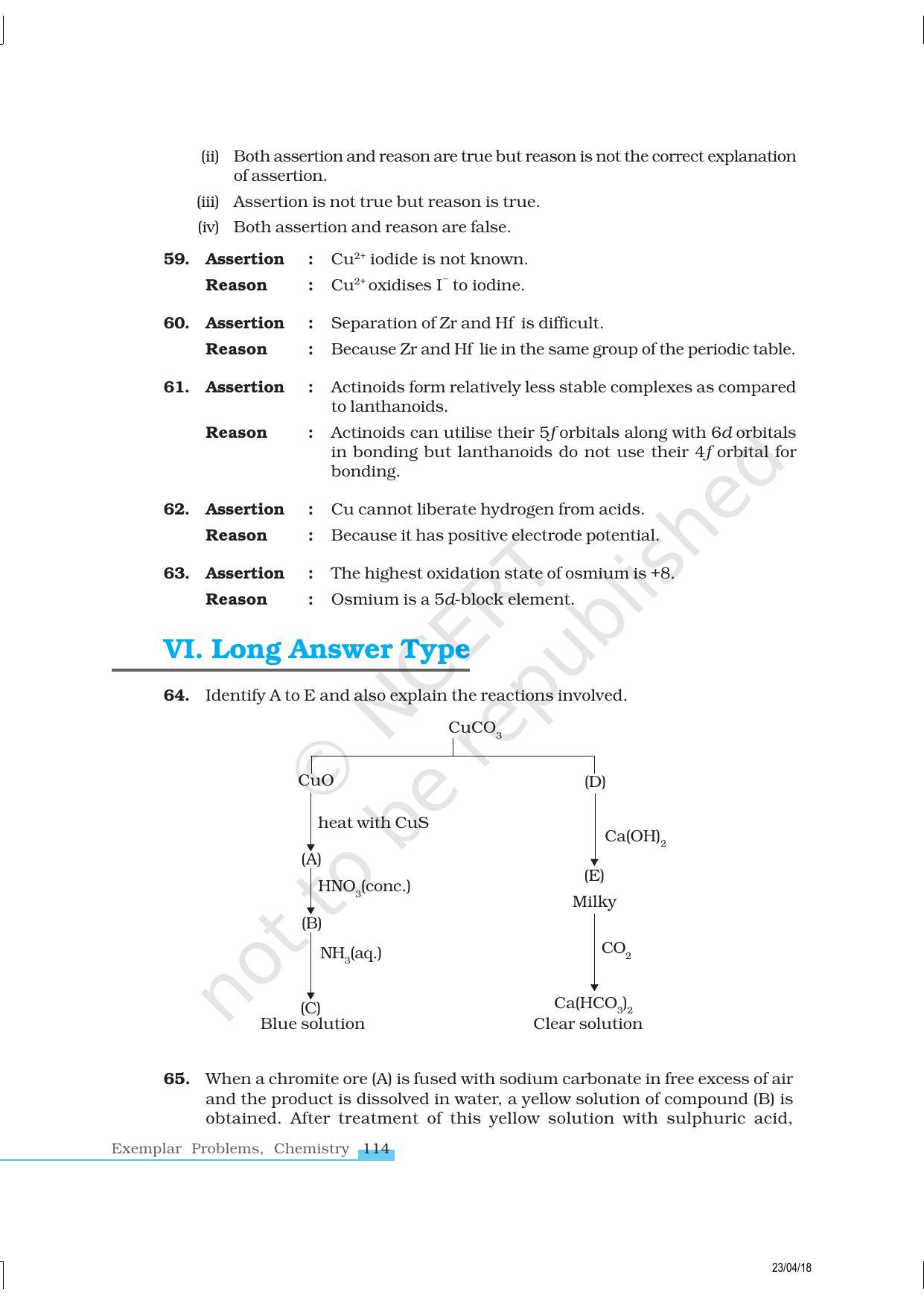 NCERT Exemplar Book for Class 12 Chemistry: Chapter 8 The d- and f- Block Elements - Page 10