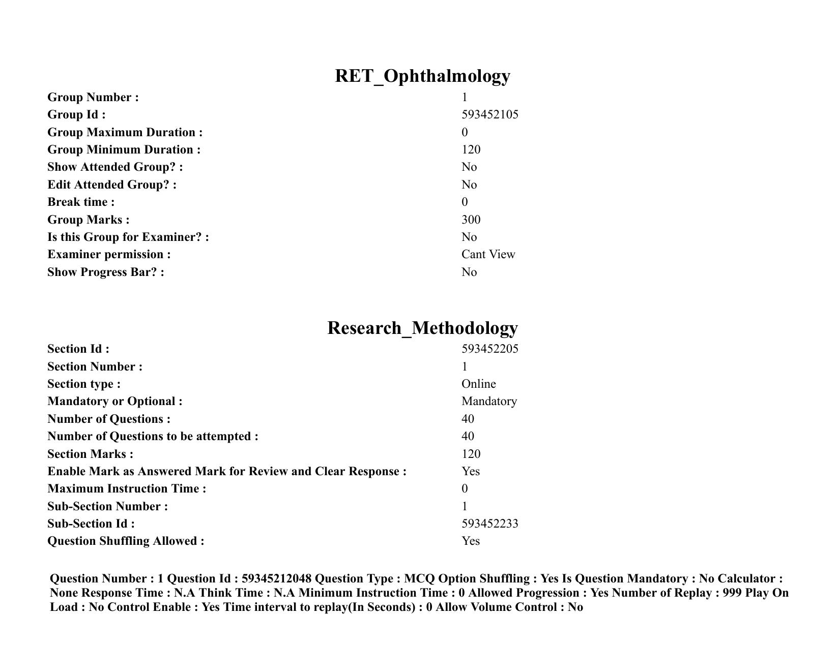 BHU RET Ophthalmology 2021 Question Paper - Page 2