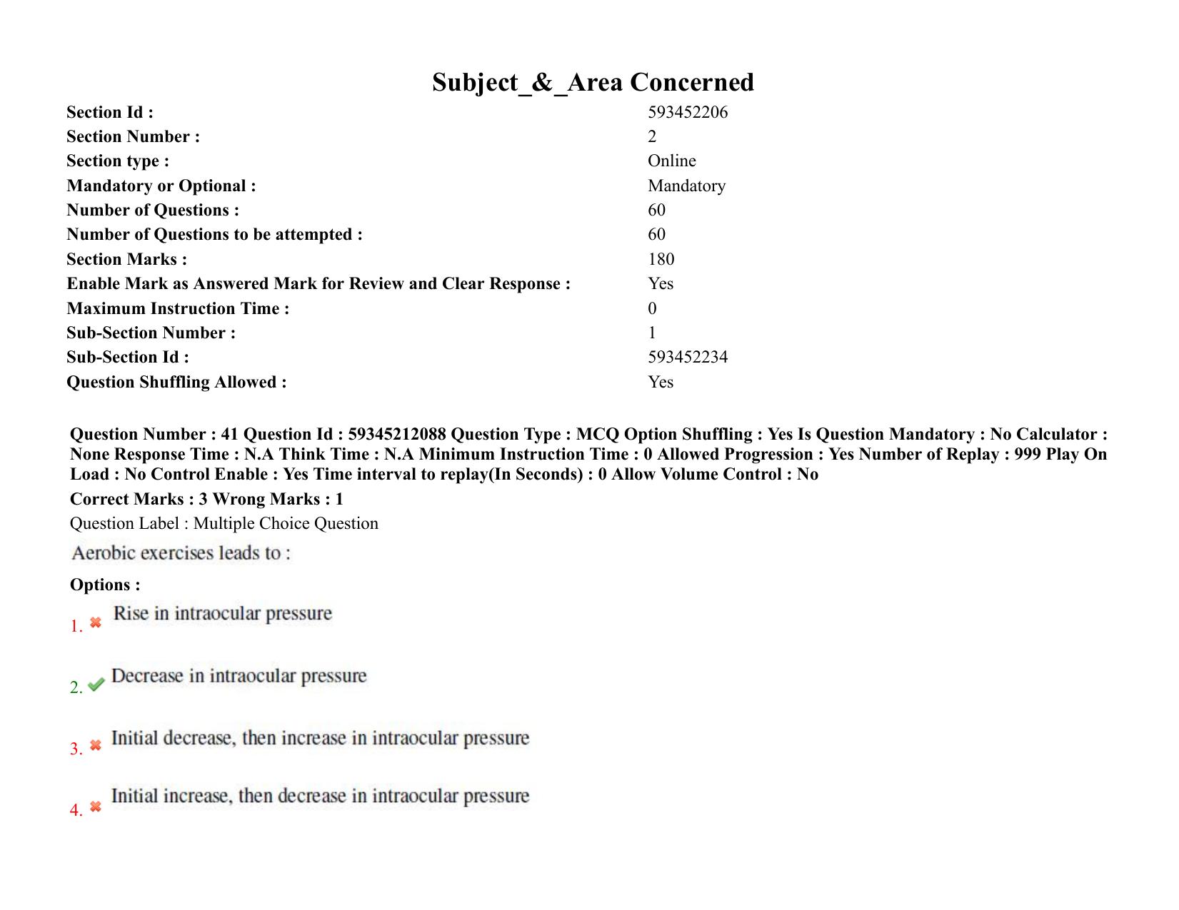 BHU RET Ophthalmology 2021 Question Paper - Page 36