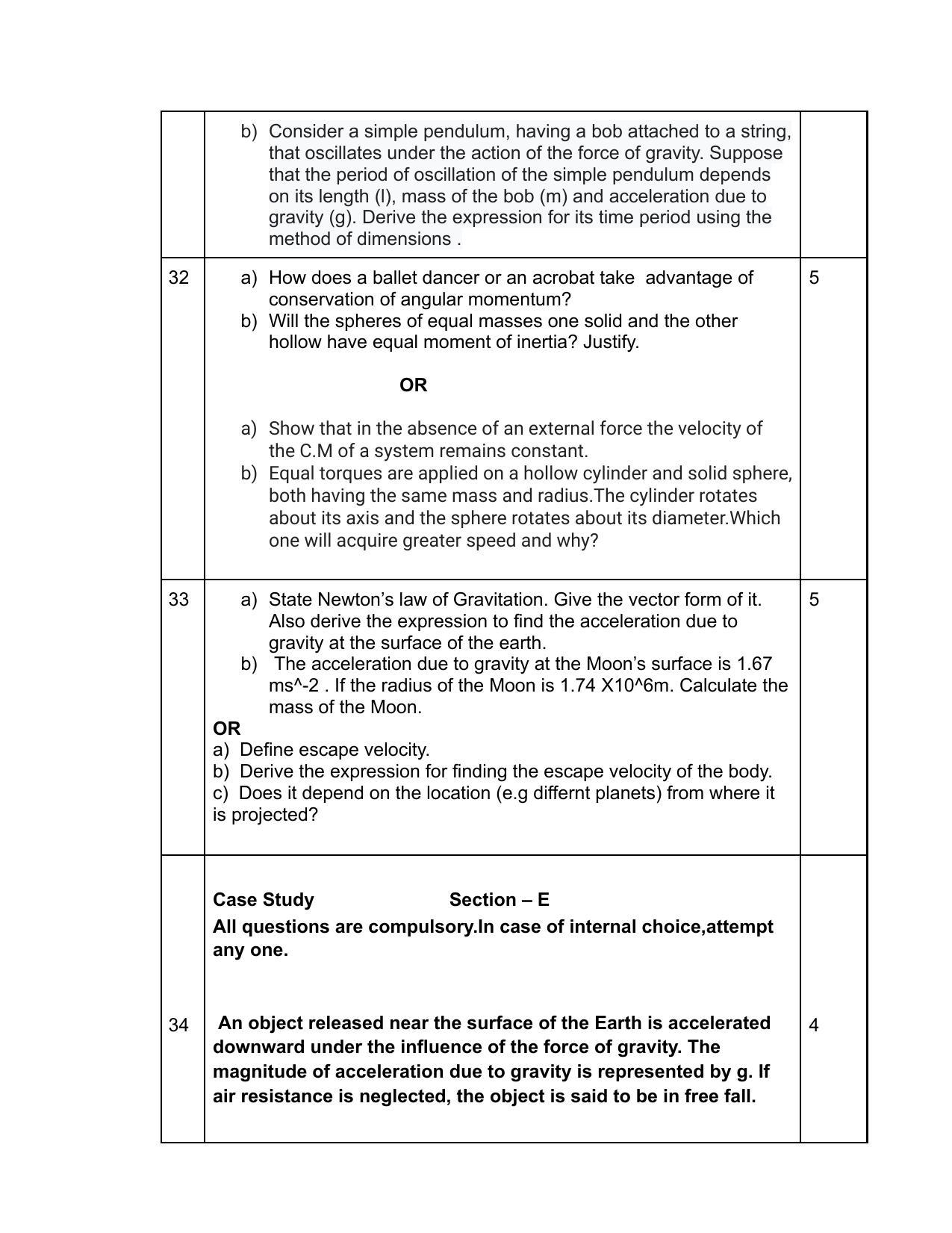 Edudel Class 11 Physics Sample Question Paper - Page 8