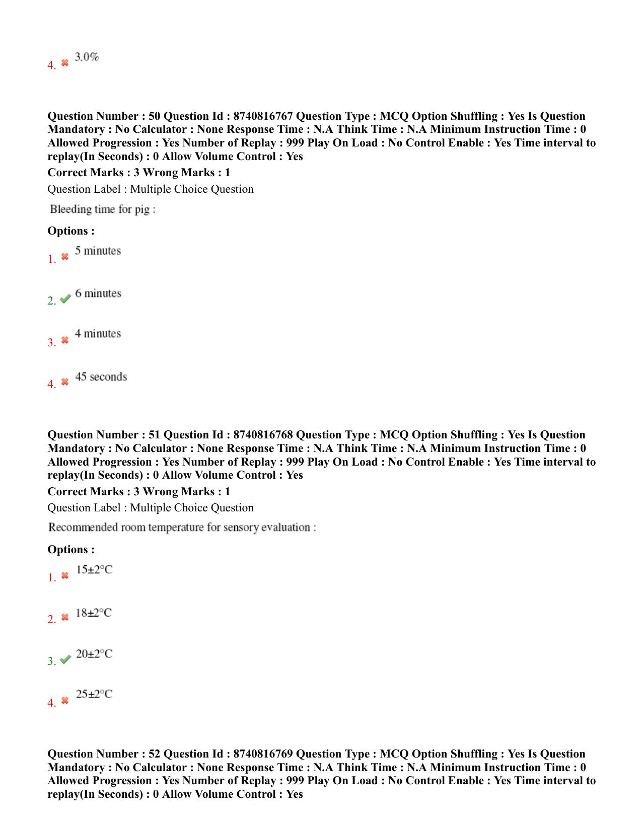 BHU RET Livestock Products Technology 2020 Question Paper - Page 32