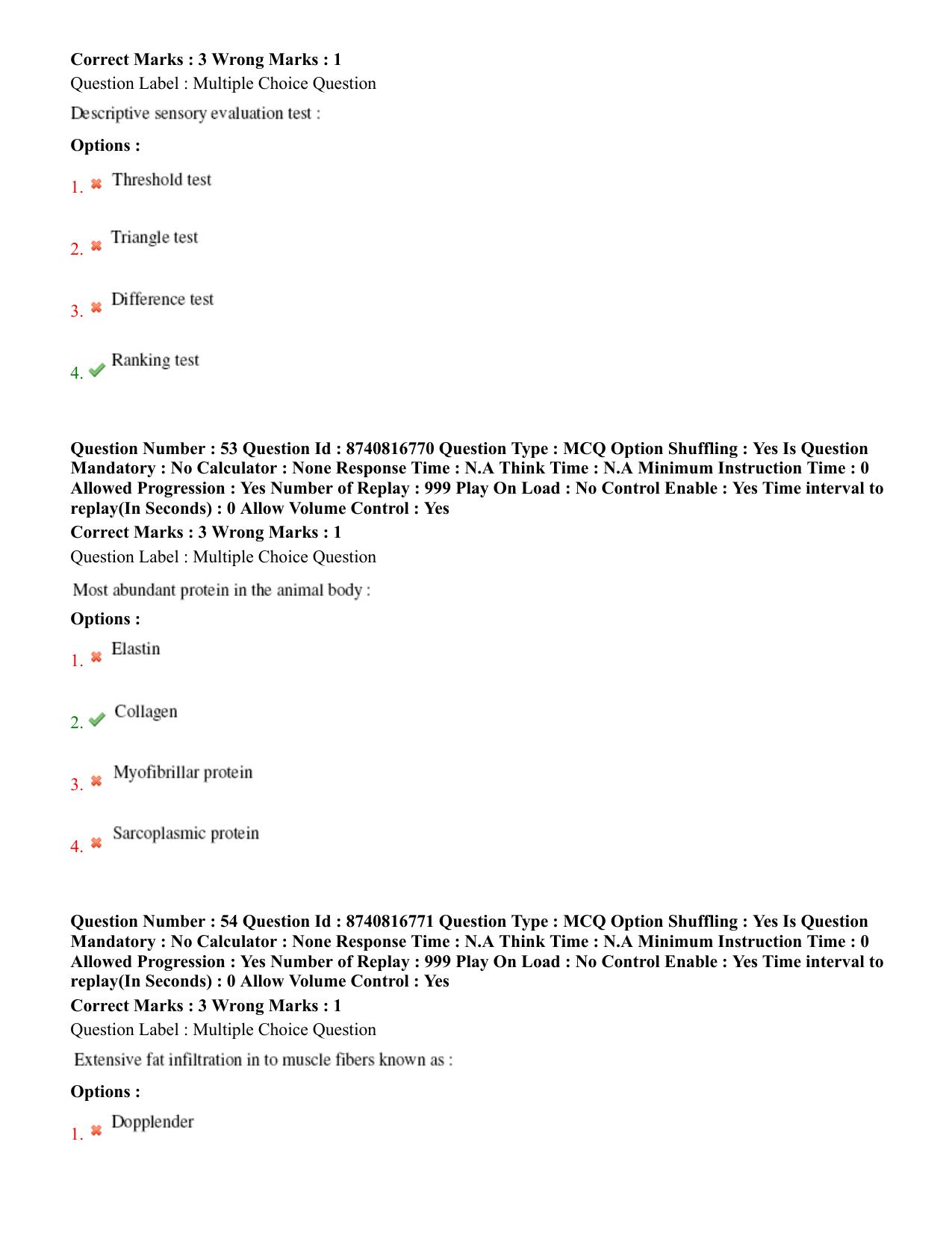 BHU RET Livestock Products Technology 2020 Question Paper - Page 33
