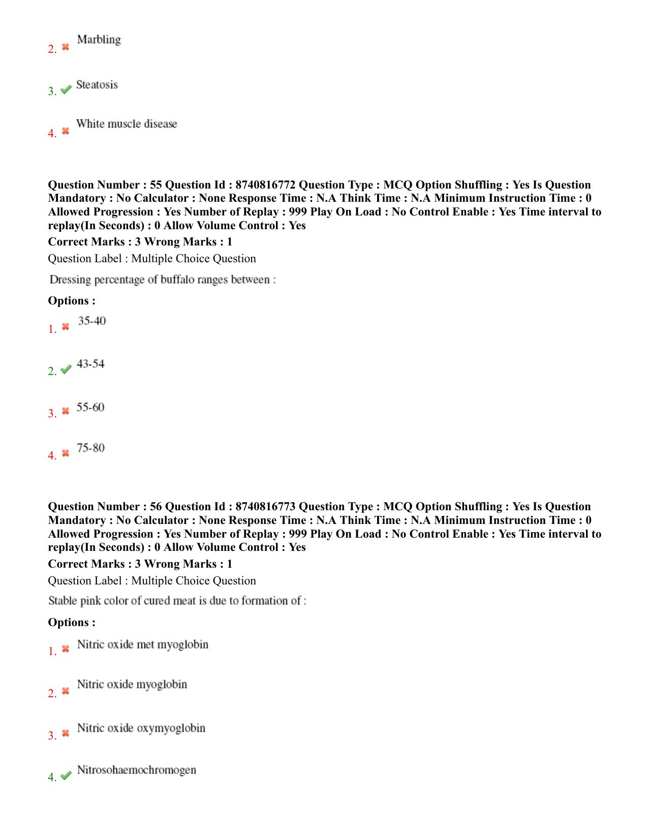 BHU RET Livestock Products Technology 2020 Question Paper - Page 34