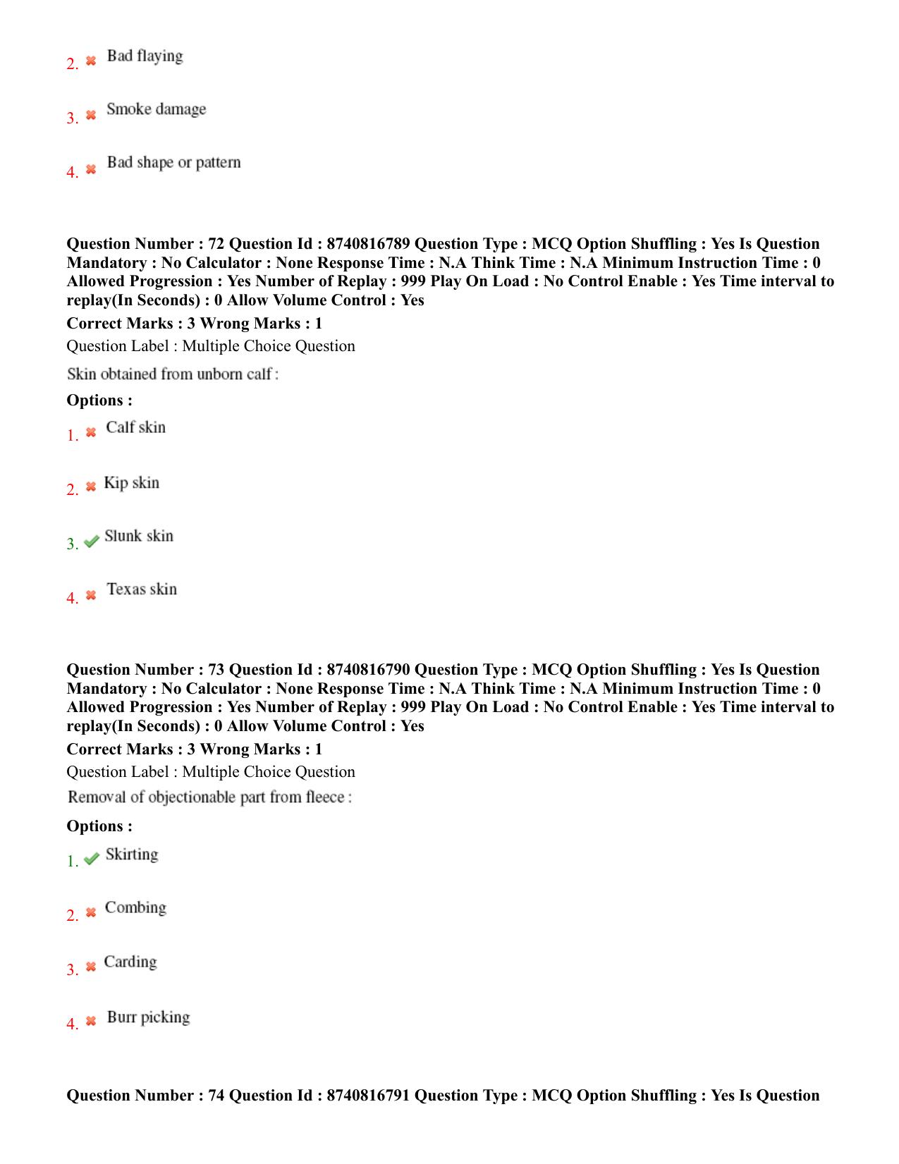 BHU RET Livestock Products Technology 2020 Question Paper - Page 41
