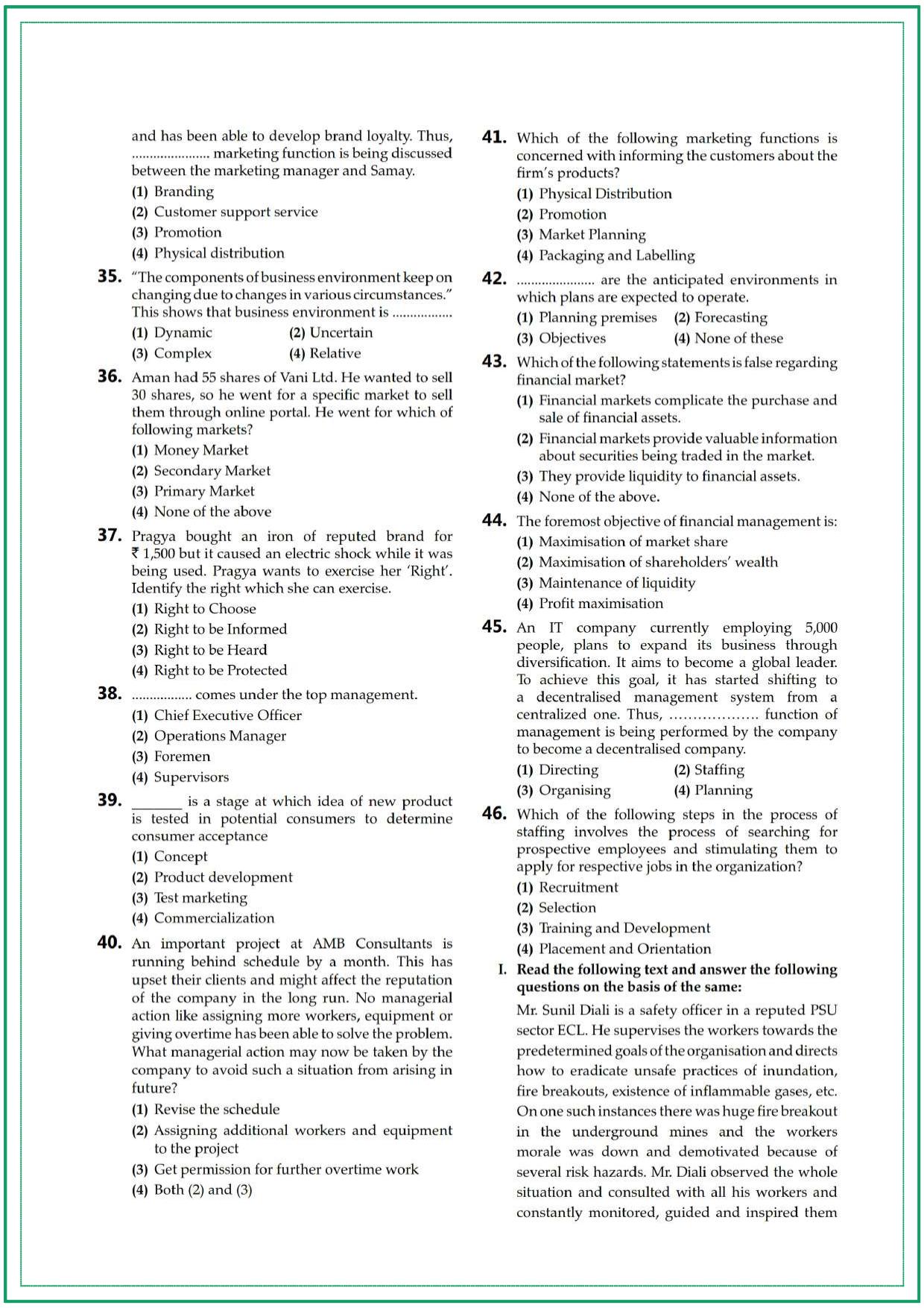 CUET UG Business Studies Sample Paper 2 - Page 4