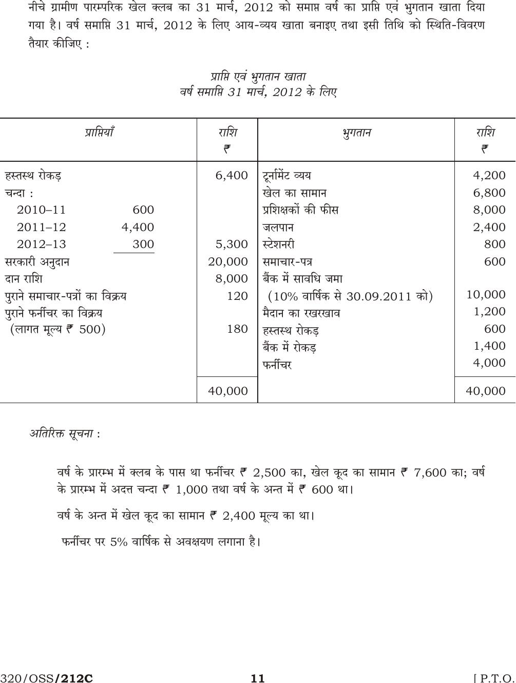 NIOS April 2013 Class 12 Accountancy Question Paper - Page 10