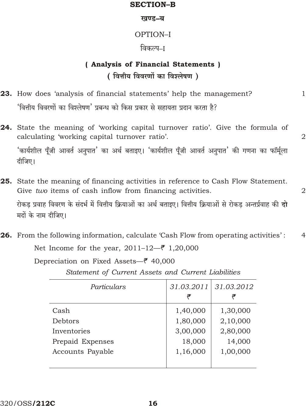 NIOS April 2013 Class 12 Accountancy Question Paper - Page 15