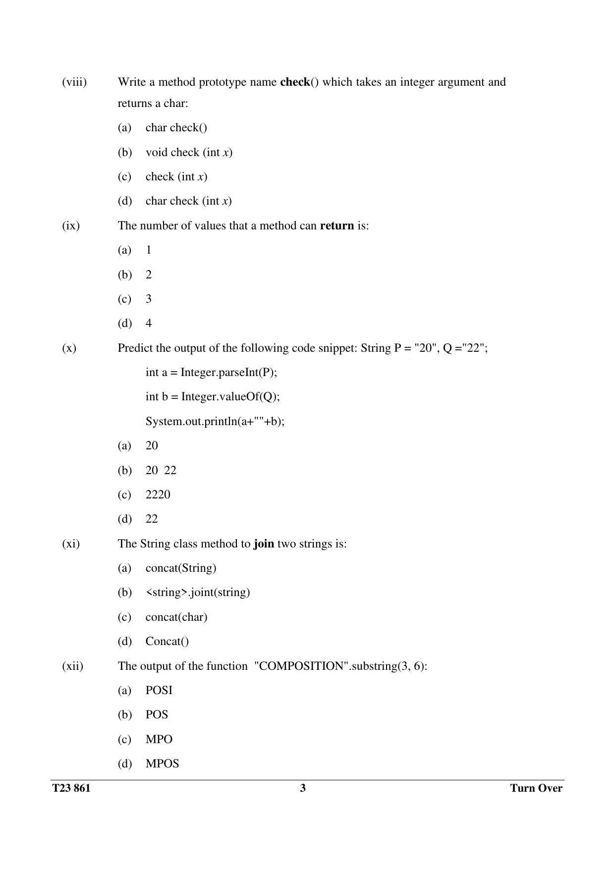 ICSE Class 10 COMPUTER APPLICATIONS 2023 Question Paper - Page 3