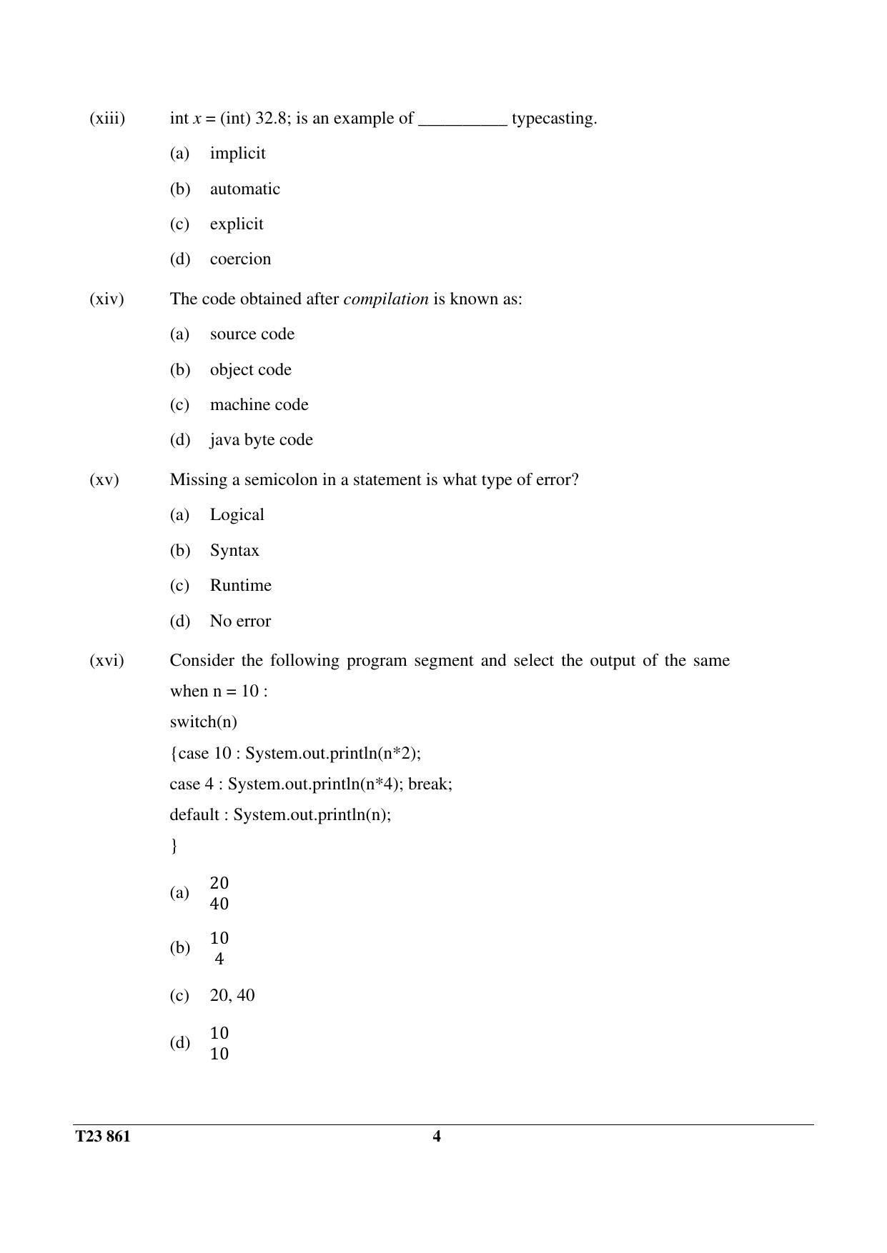 ICSE Class 10 COMPUTER APPLICATIONS 2023 Question Paper - Page 4