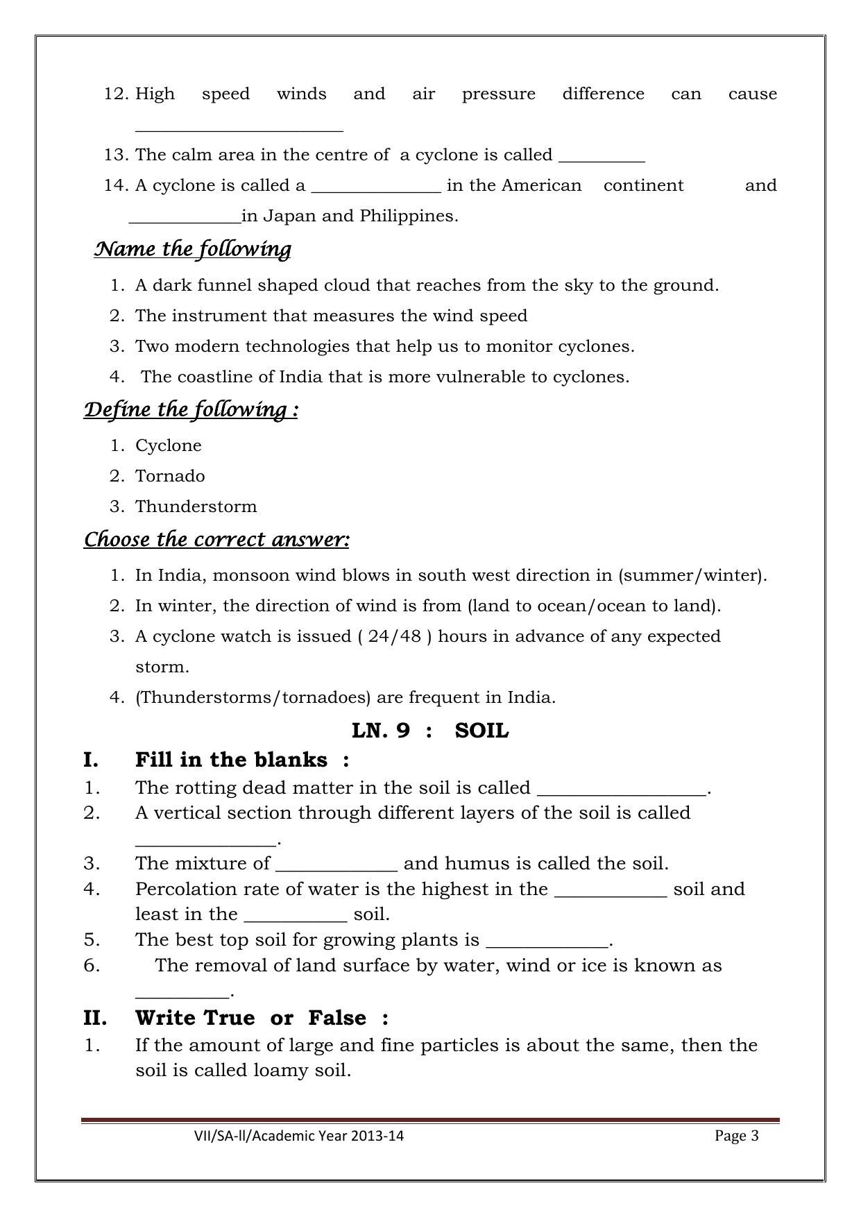 CBSE Worksheets for Class 7 Geography All Chapters Assignment 2 - Page 3