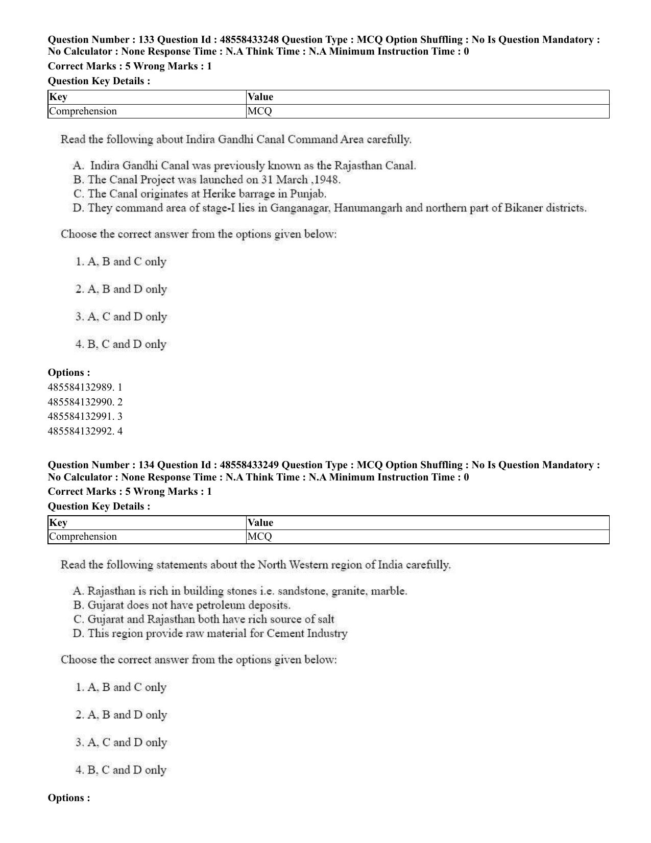 CUET 2023 English Malayalam Shift 1 Question Papers - 18 June 2023 - Page 115