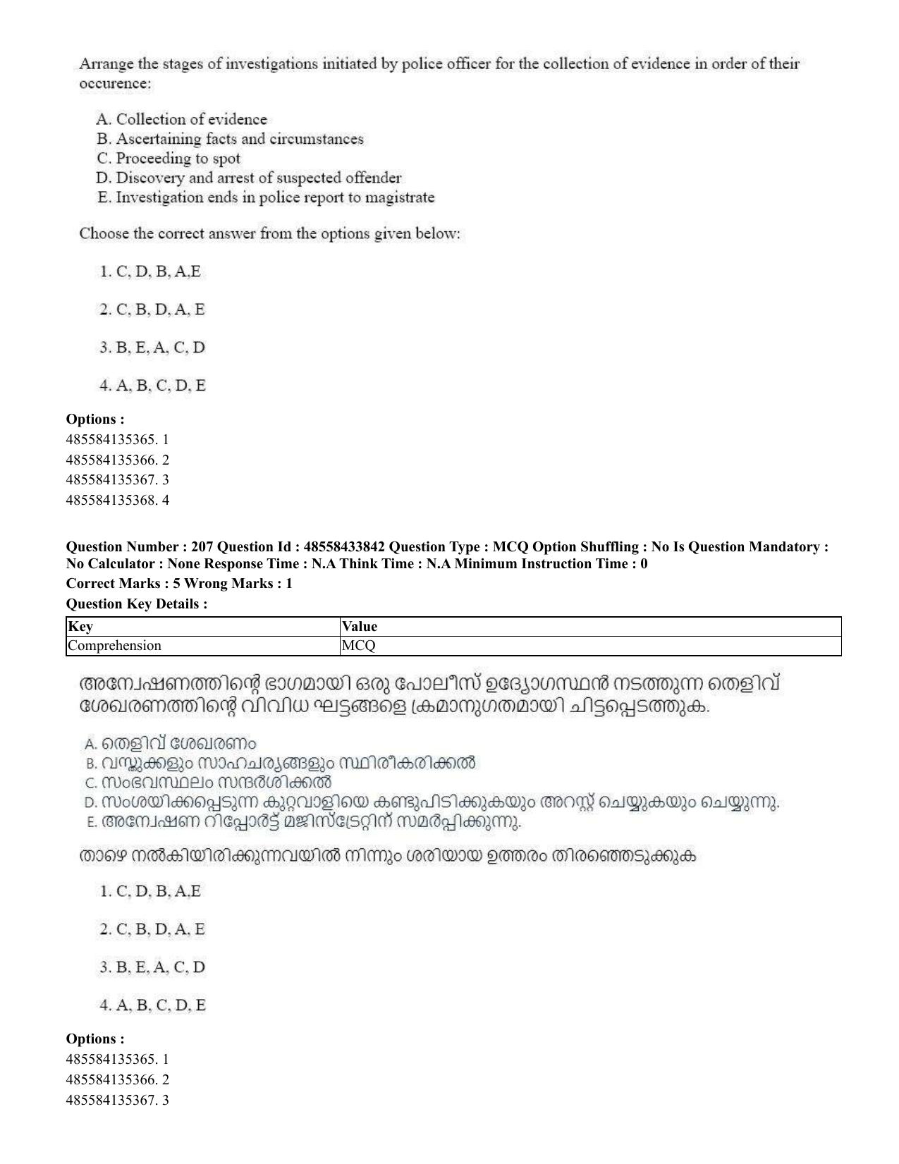 CUET 2023 English Malayalam Shift 1 Question Papers - 18 June 2023 - Page 165