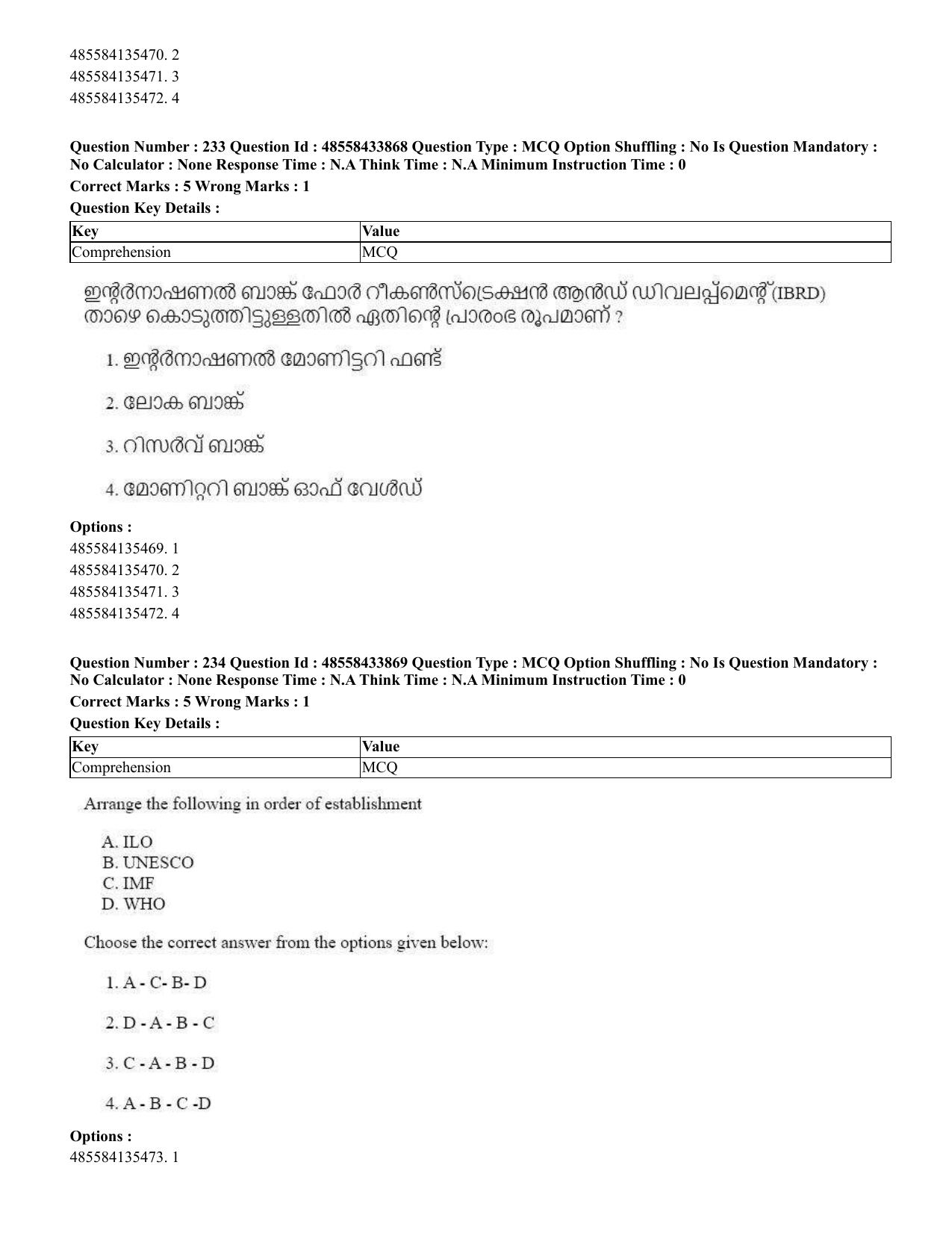 CUET 2023 English Malayalam Shift 1 Question Papers - 18 June 2023 - Page 196