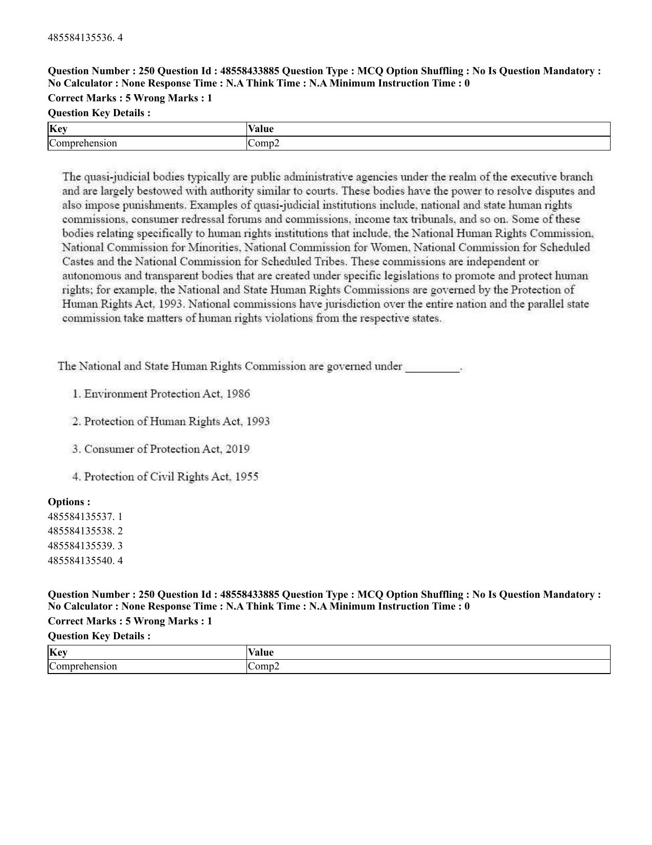 CUET 2023 English Malayalam Shift 1 Question Papers - 18 June 2023 - Page 216