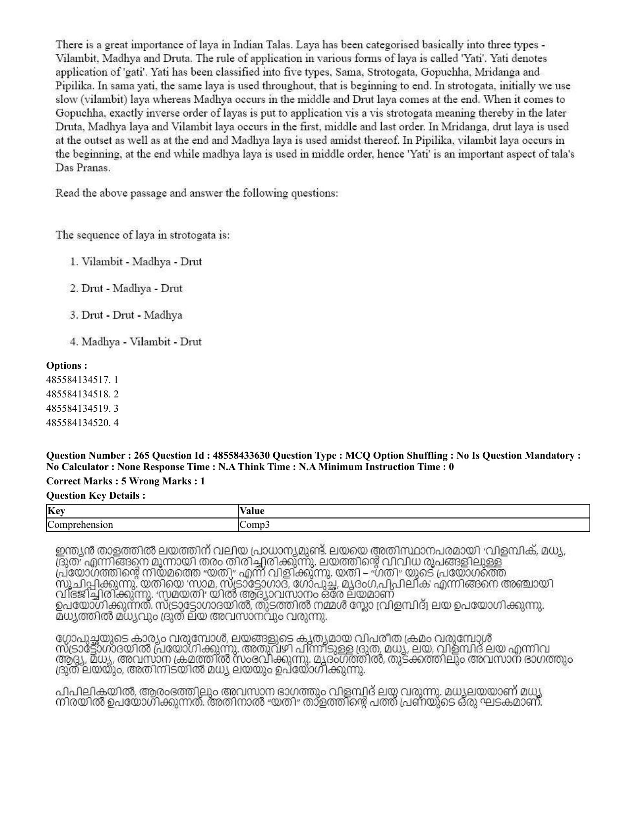 CUET 2023 English Malayalam Shift 1 Question Papers - 18 June 2023 - Page 238
