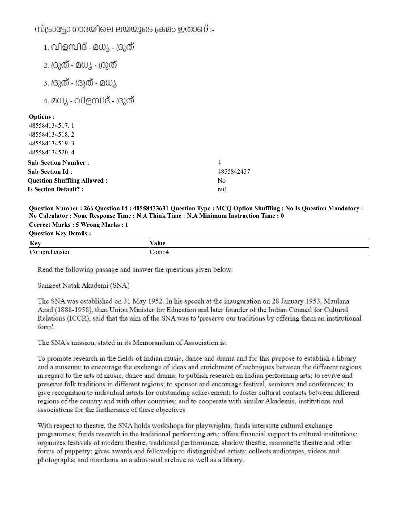 CUET 2023 English Malayalam Shift 1 Question Papers - 18 June 2023 - Page 239