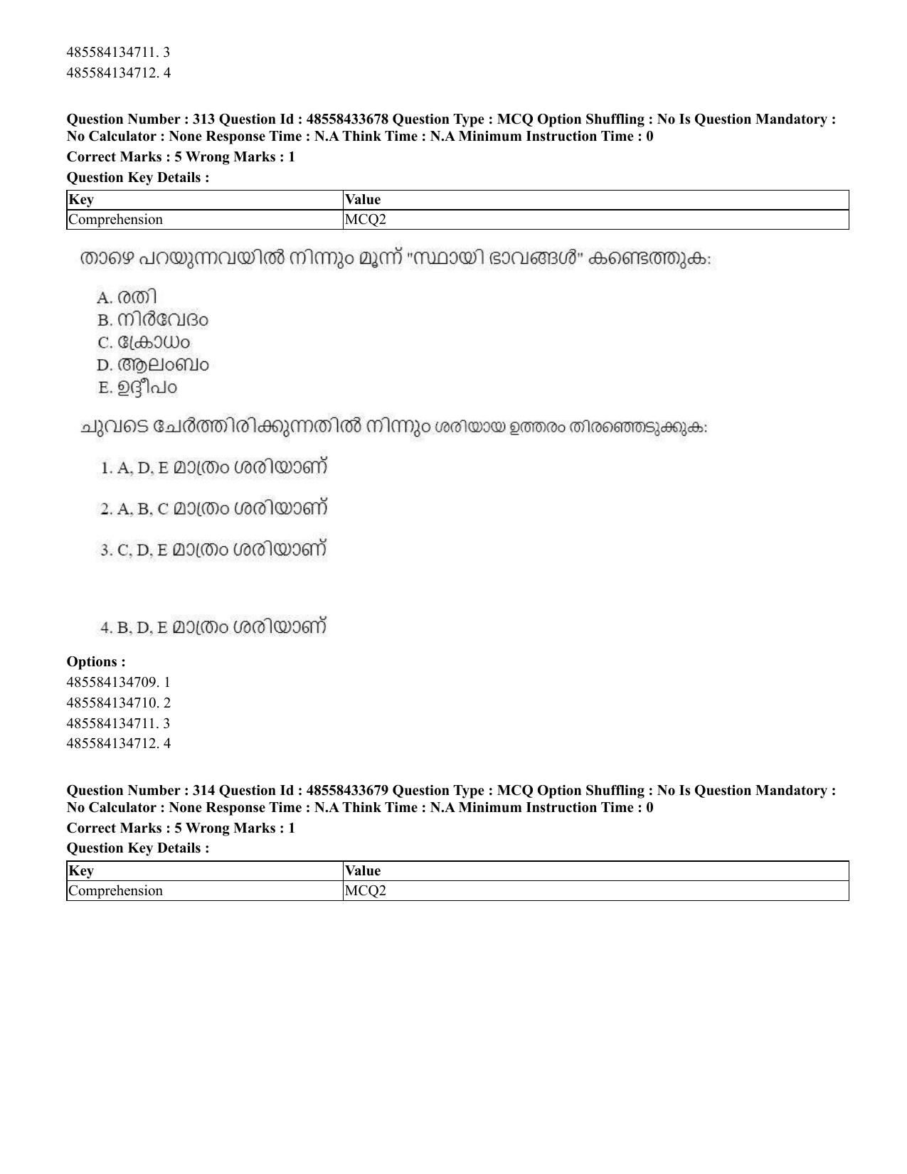 CUET 2023 English Malayalam Shift 1 Question Papers - 18 June 2023 - Page 295
