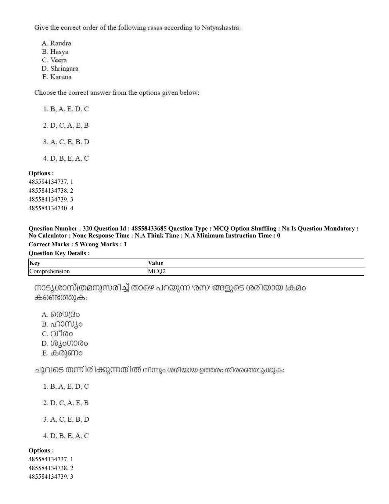 CUET 2023 English Malayalam Shift 1 Question Papers - 18 June 2023 - Page 304