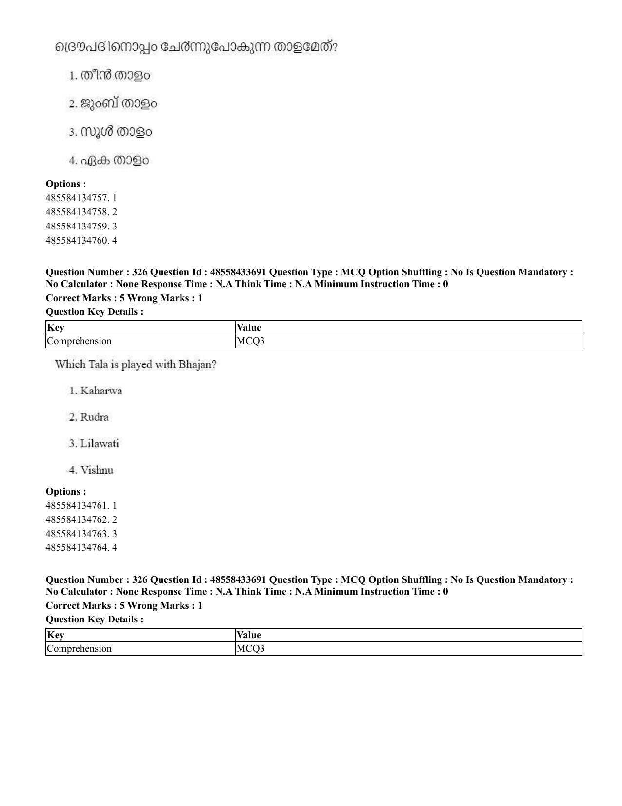 CUET 2023 English Malayalam Shift 1 Question Papers - 18 June 2023 - Page 310