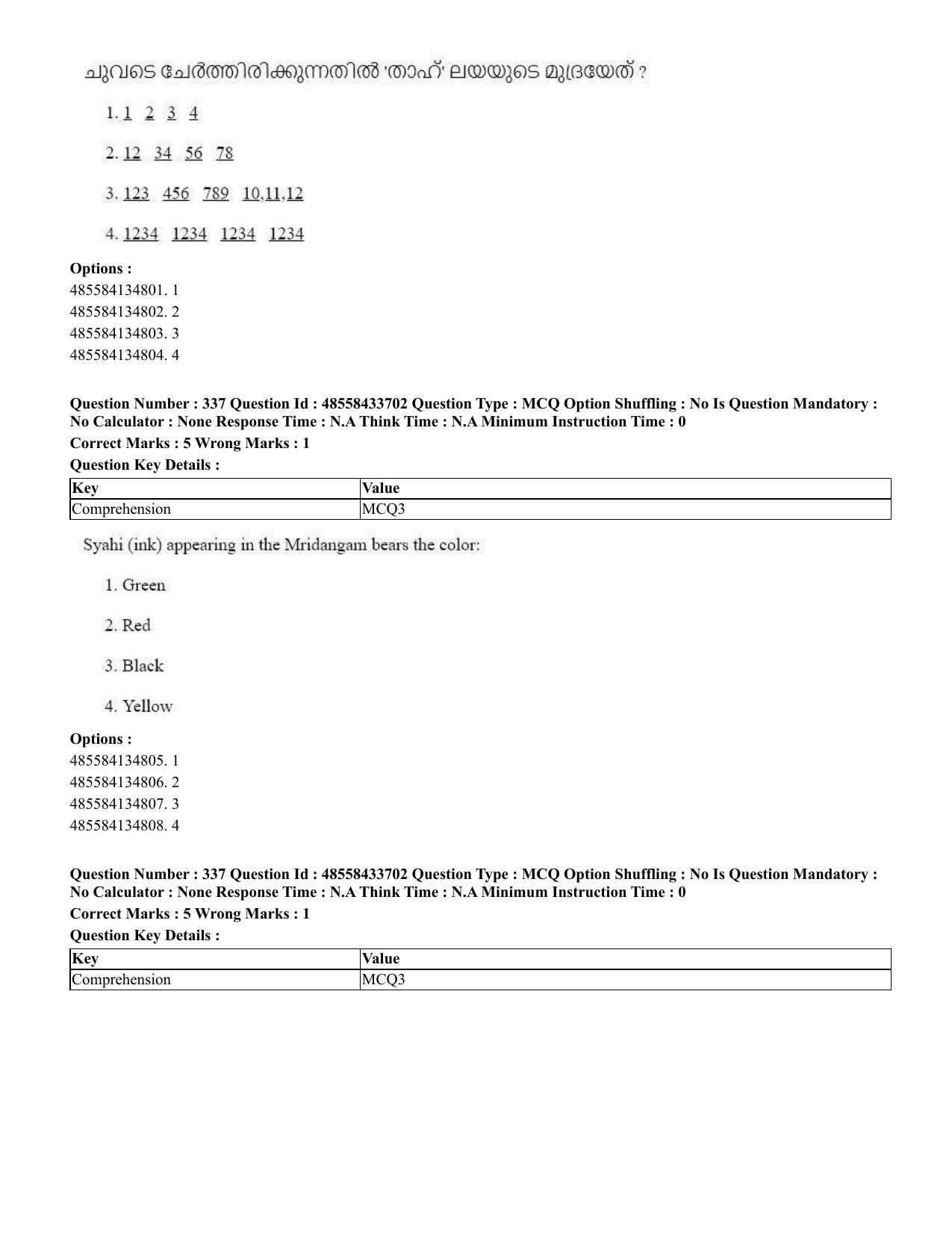 CUET 2023 English Malayalam Shift 1 Question Papers - 18 June 2023 - Page 321