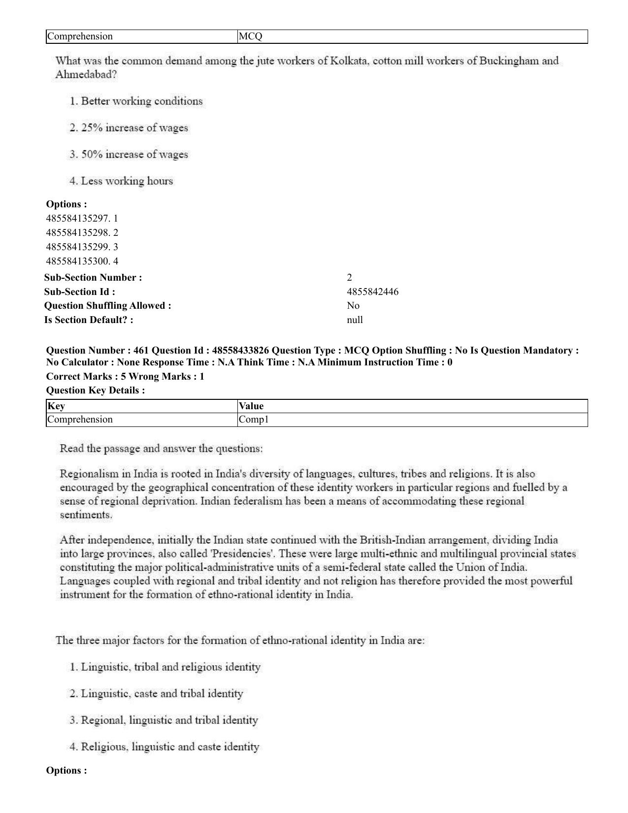 CUET 2023 English Malayalam Shift 1 Question Papers - 18 June 2023 - Page 409