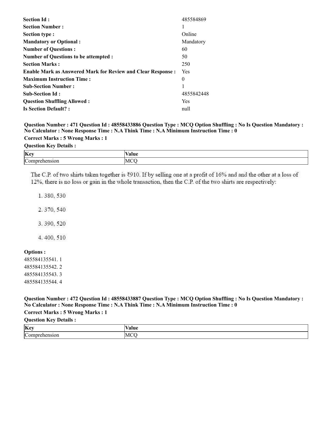 CUET 2023 English Malayalam Shift 1 Question Papers - 18 June 2023 - Page 418
