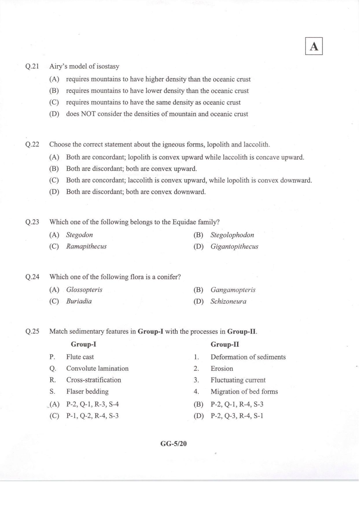 JAM 2014: GG Question Paper - Page 7