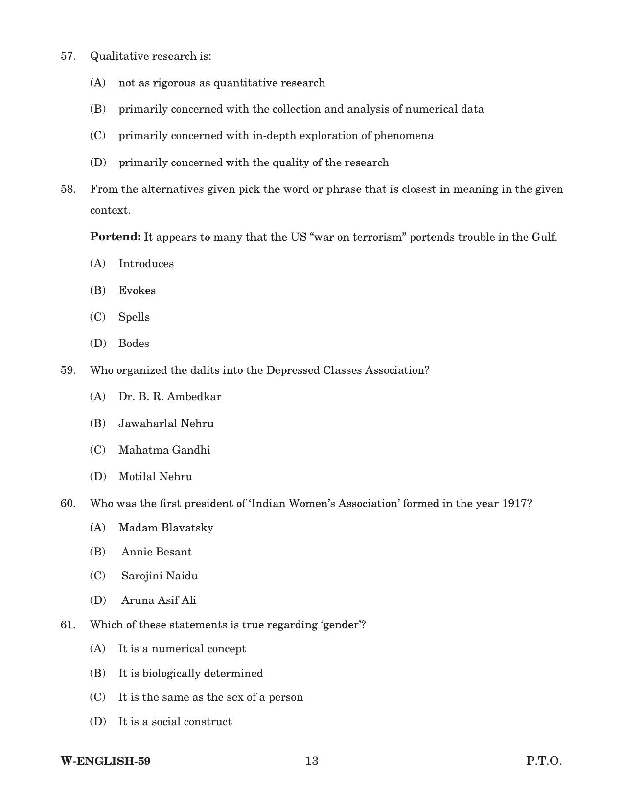 Odisha CPET 2022 ENGLISH Question Paper - Page 13