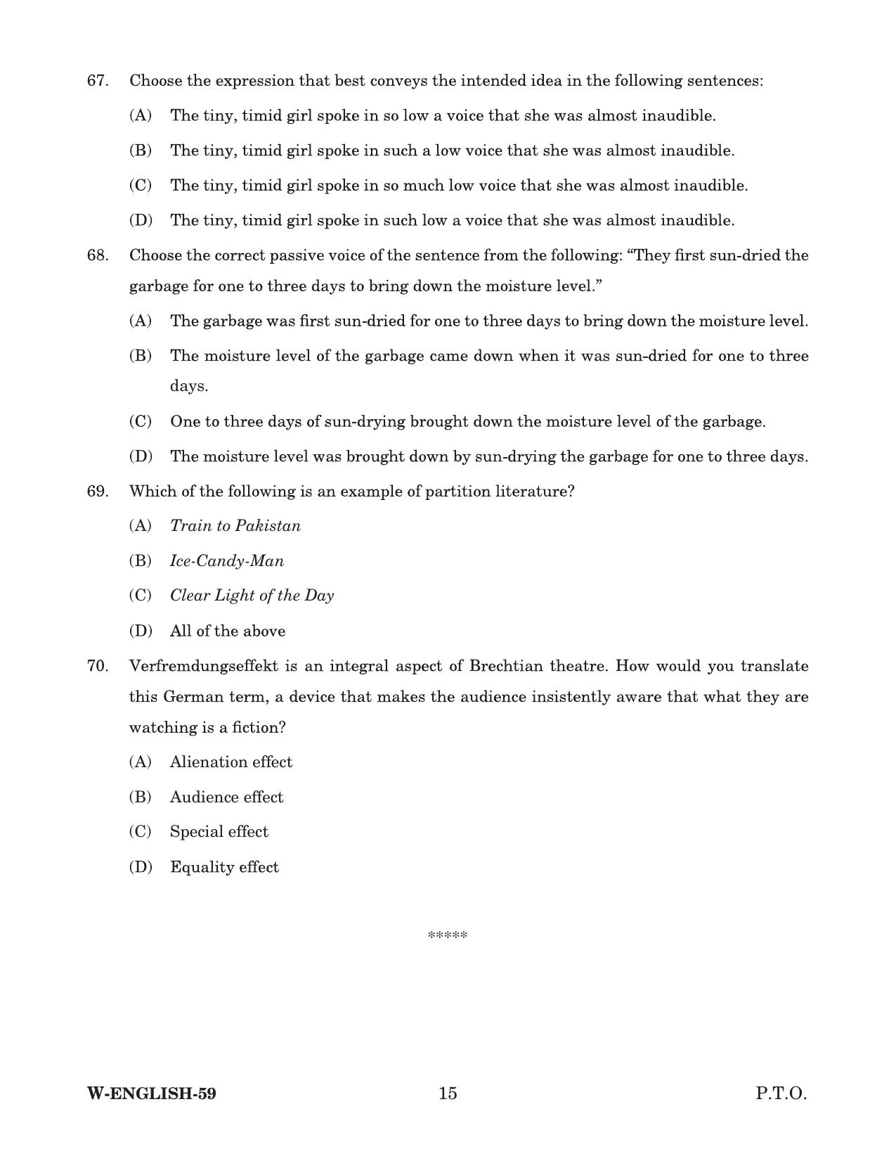 Odisha CPET 2022 ENGLISH Question Paper - Page 15