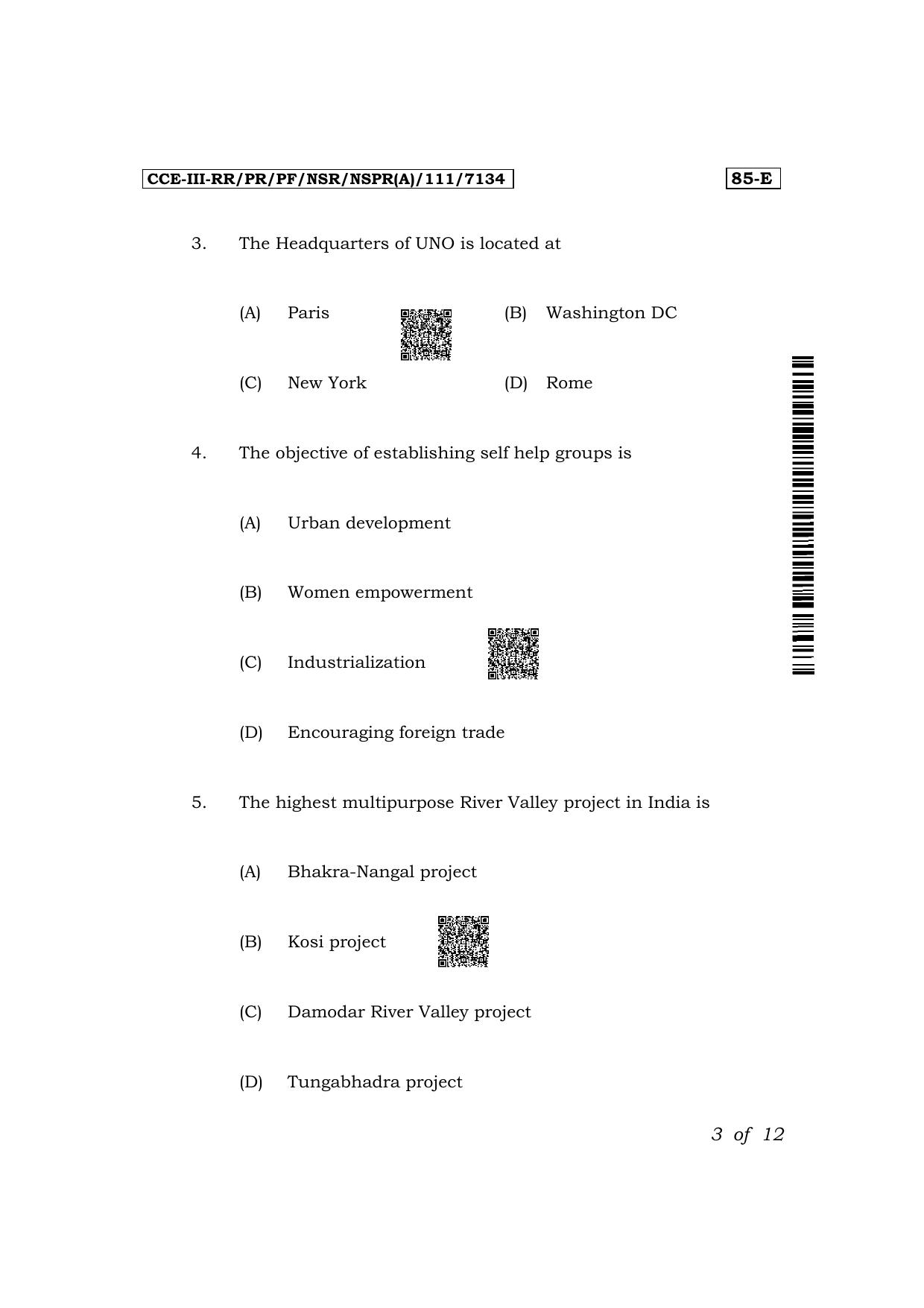 Karnataka SSLC Social Science (English Medium) Exam 3 Question Paper 2024 (A Version) - Page 3