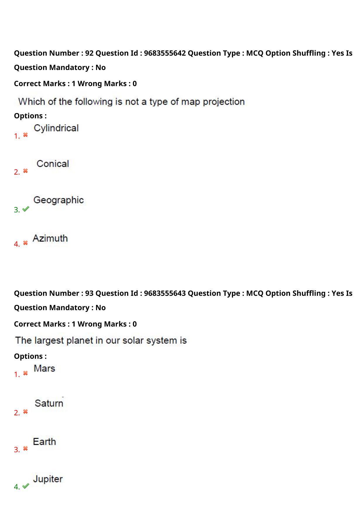 TS CPGET 2021 PGD in Geographical Cartography (Shift 1) Question Paper with Answer Key - Page 46