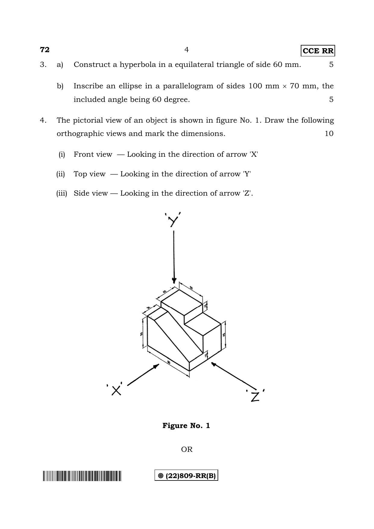 Karnataka SSLC ENGINEERING GRAPHICS - (72%20RR _22_809-RR_B_) (Supplementary) June 2019 Question Paper - Page 4