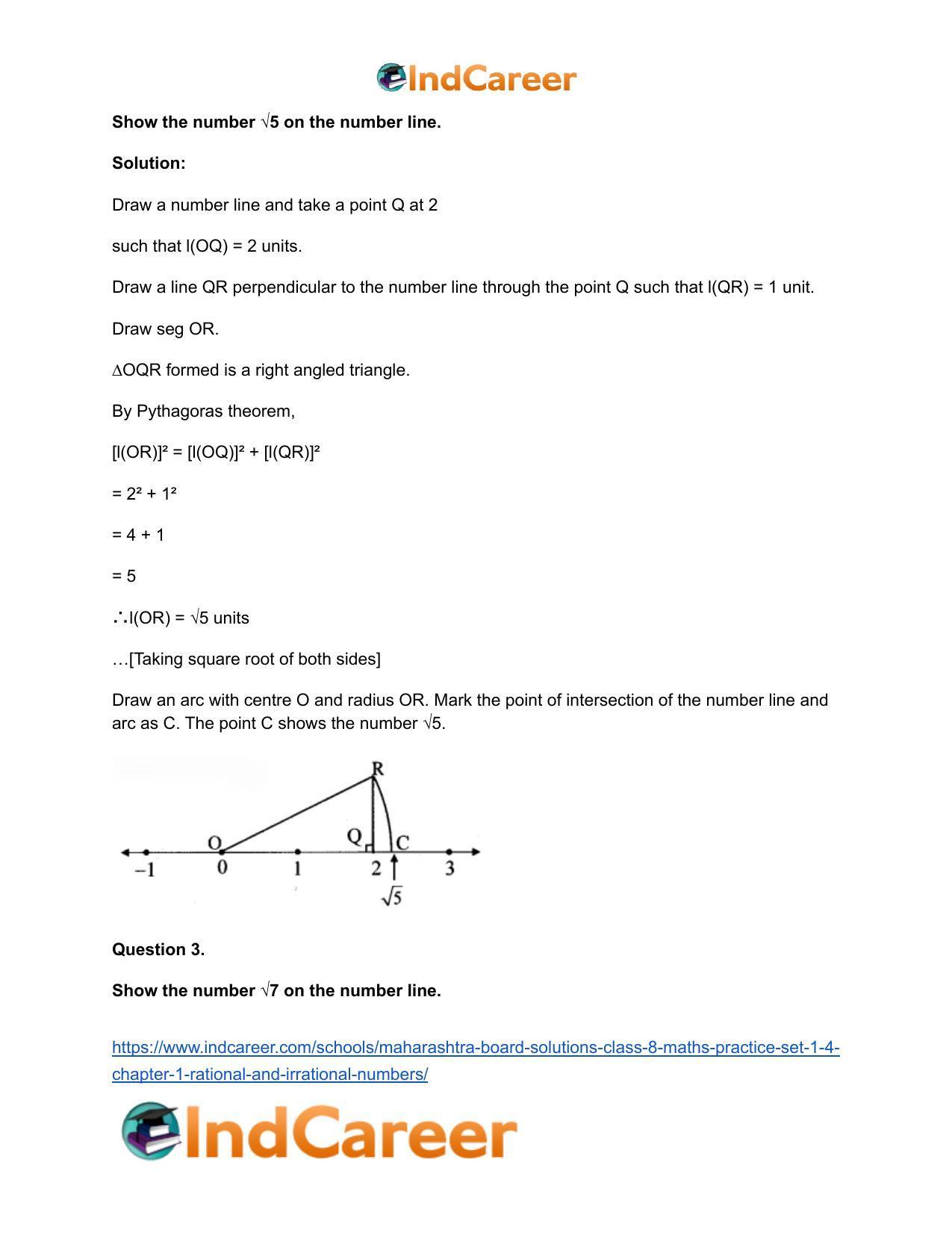 Maharashtra Board Solutions Class 8-Maths (Practice Set 1.4): Chapter 1- Rational and Irrational Numbers - Page 4