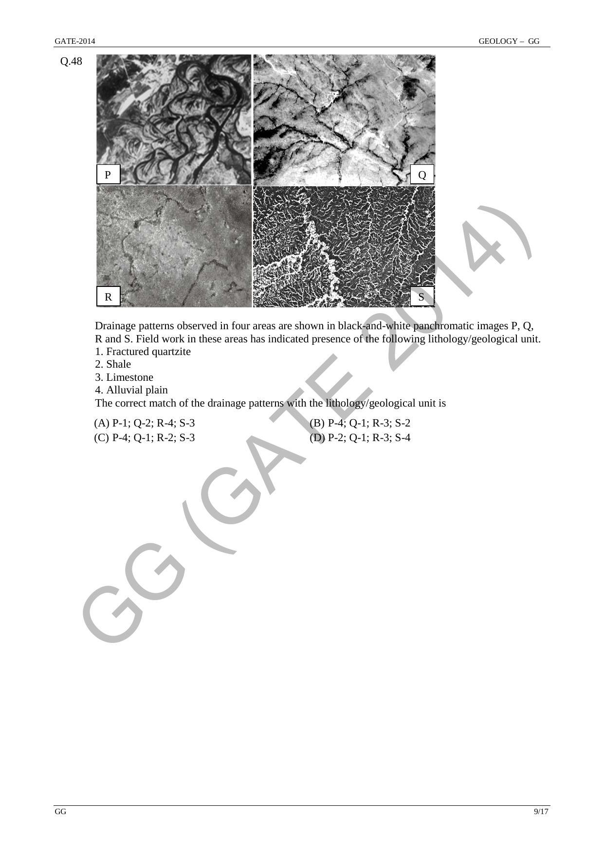 GATE 2014 Geology and Geophysics (GG) Question Paper with Answer Key - Page 15