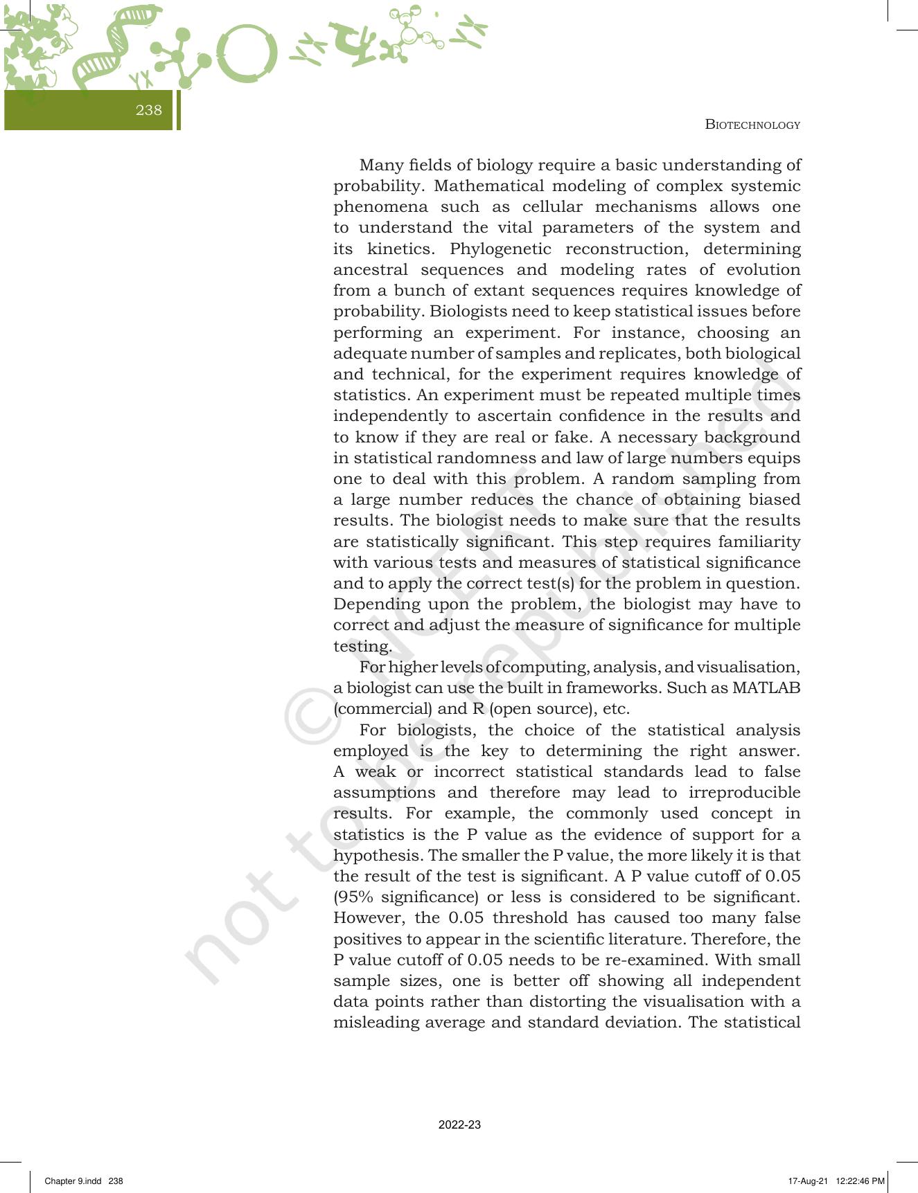 NCERT Book for Class 11 Biotechnology Chapter 9 Introduction to Bioinformatics - Page 6