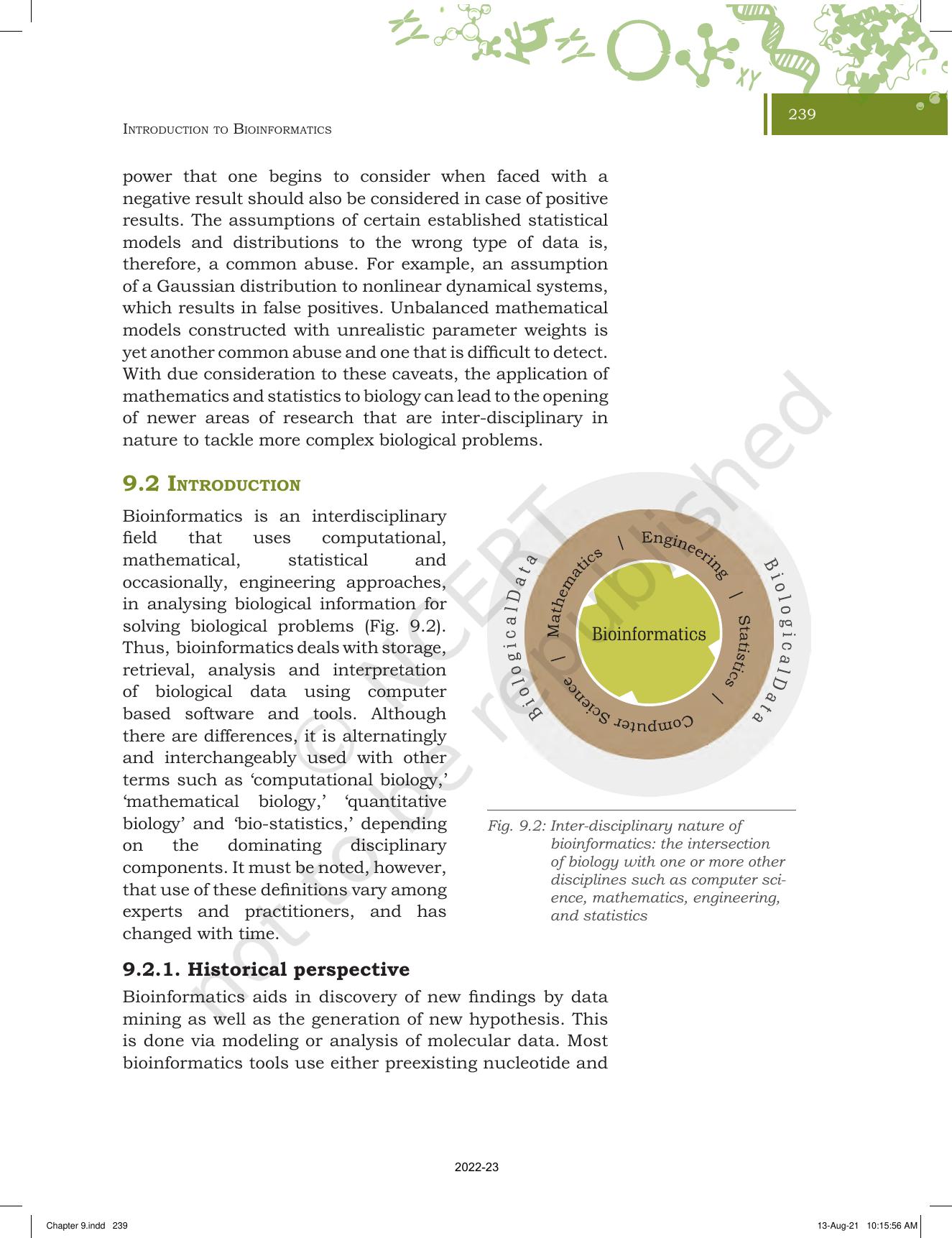 NCERT Book for Class 11 Biotechnology Chapter 9 Introduction to Bioinformatics - Page 7