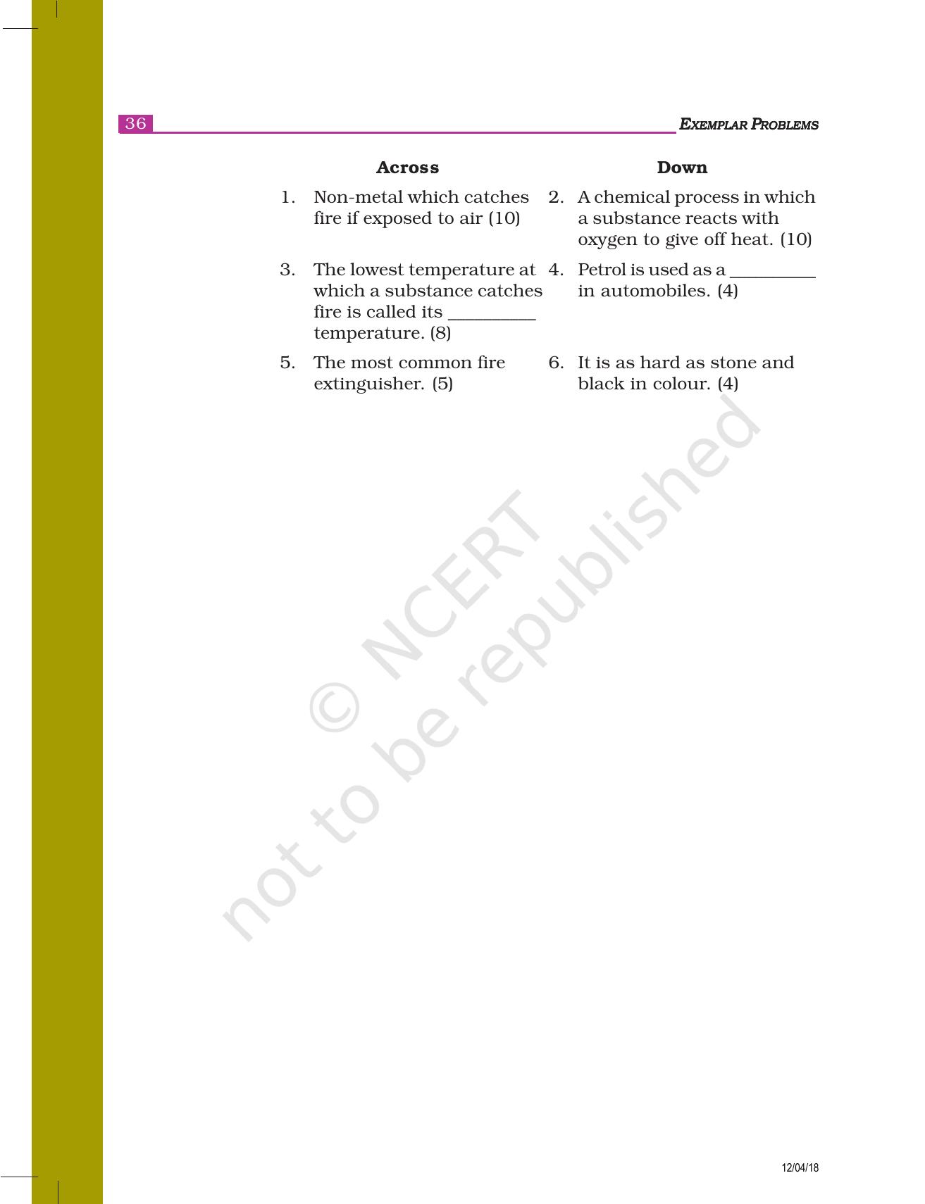 NCERT Exemplar Book for Class 8 Science: Chapter 6- Combustion and Flame - Page 7