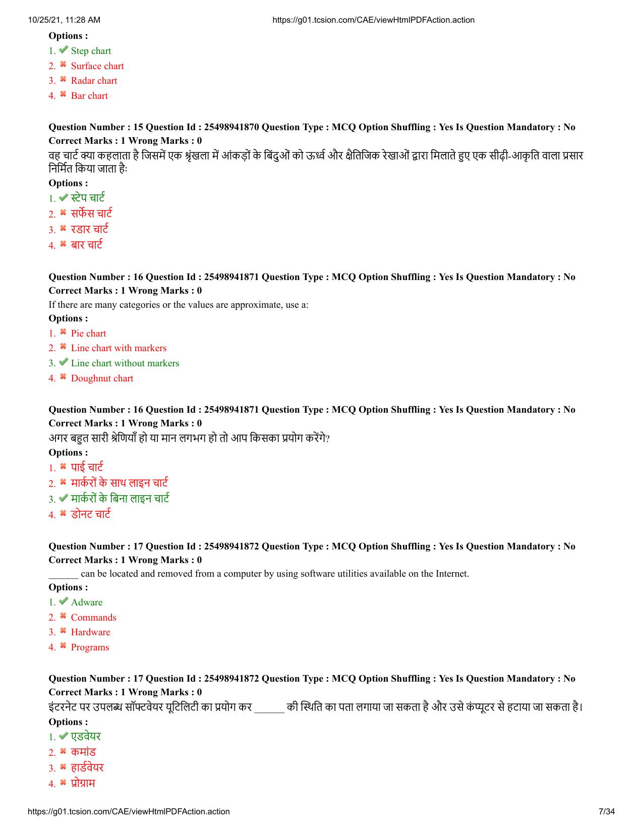 MP CPCT 16 October 2021 Question Paper English Shift 1 - Page 7