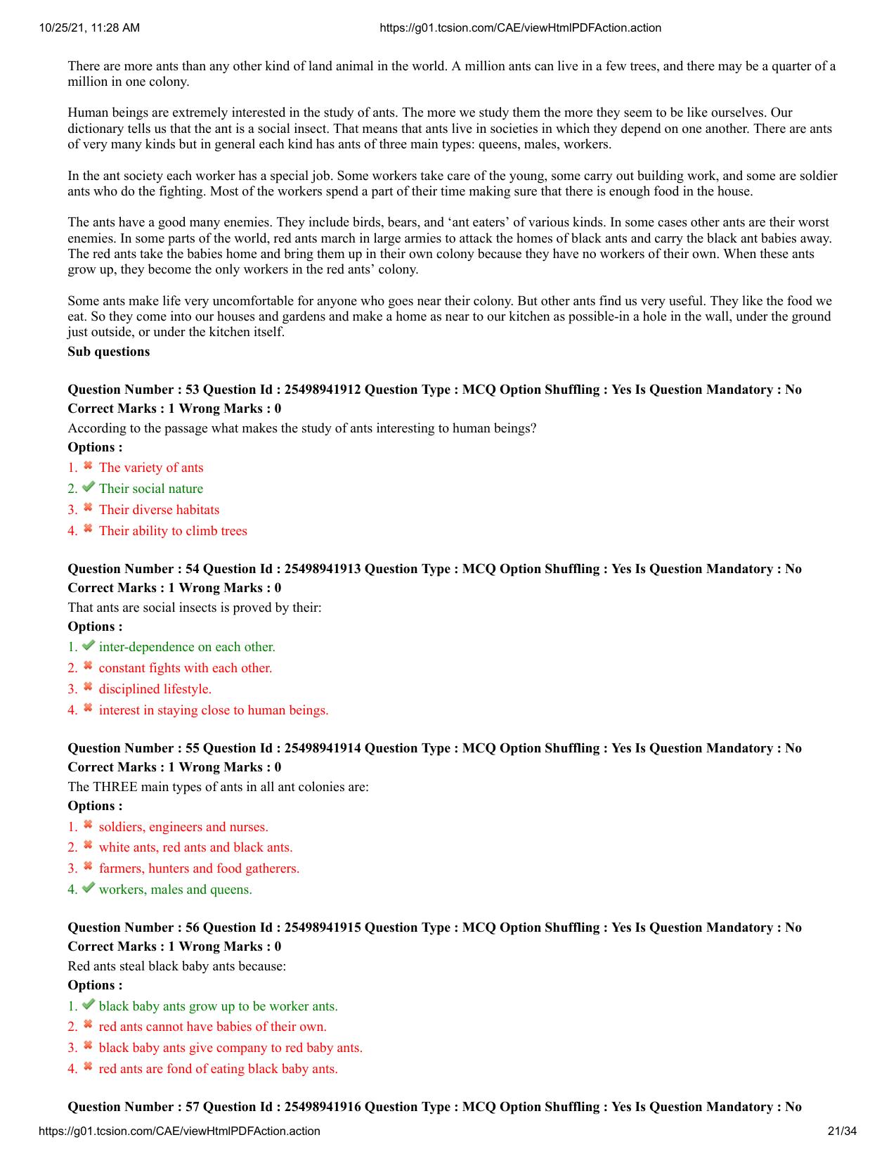MP CPCT 16 October 2021 Question Paper English Shift 1 - Page 21