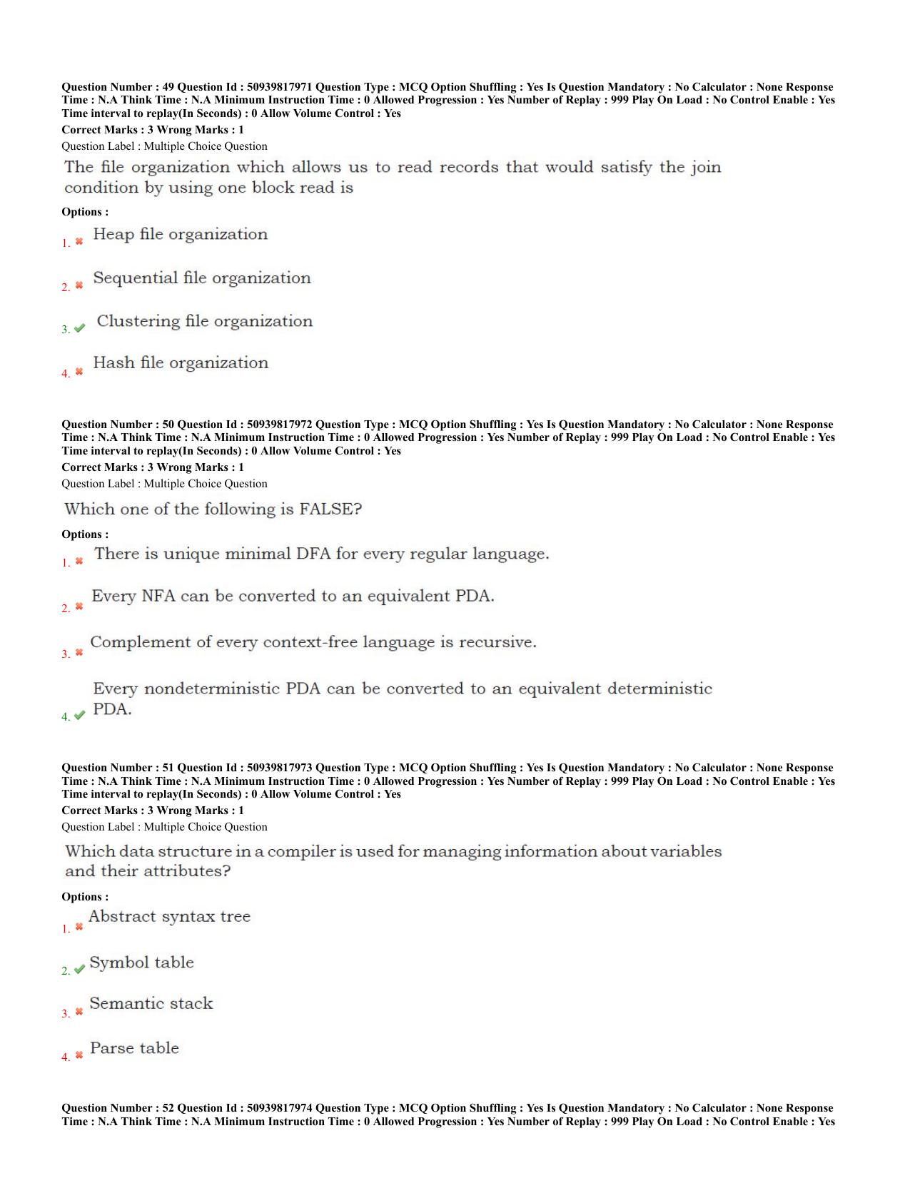 BHU RET Computer Science 2020 Question Paper  - Page 23