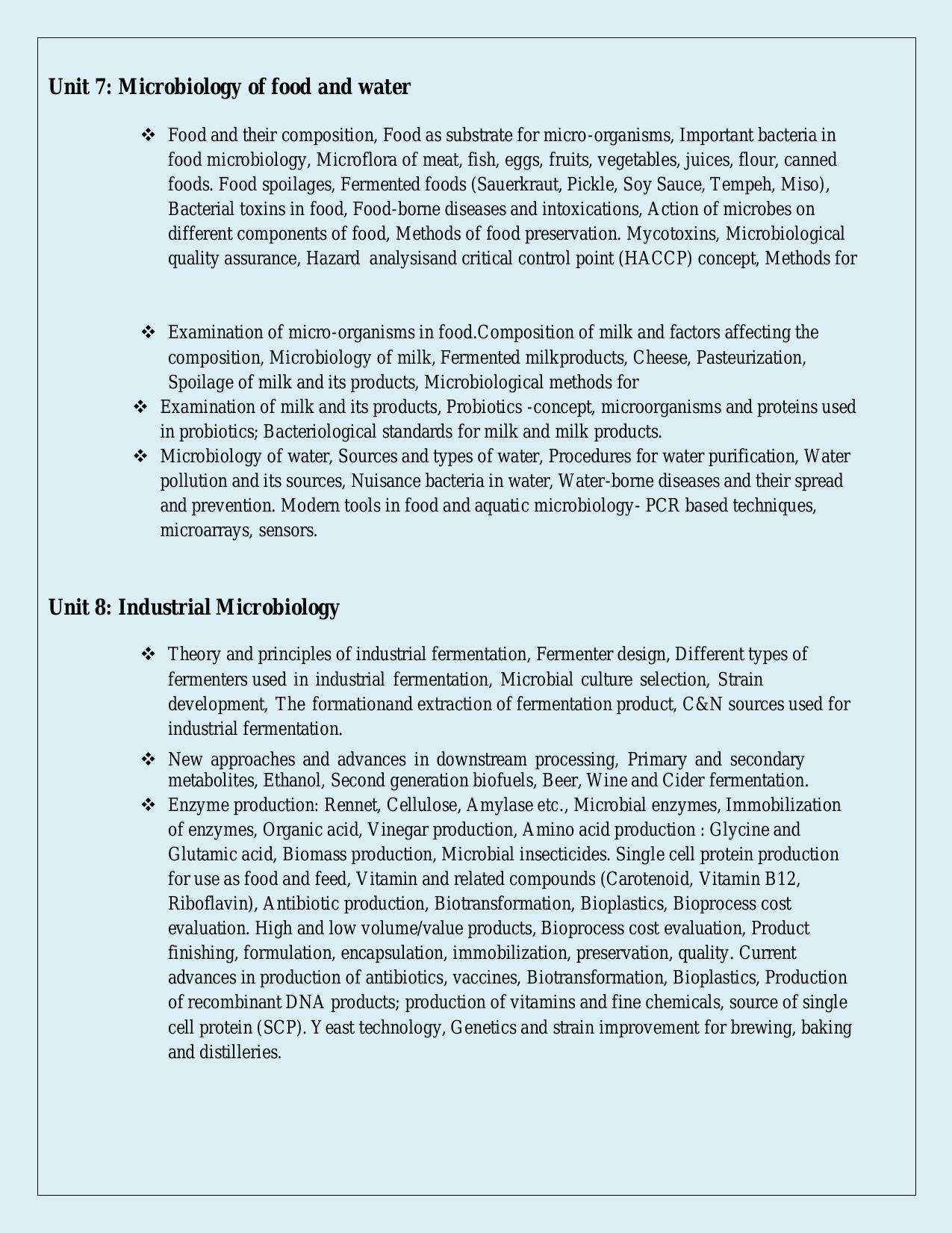 NTA PhD Entrance Exam Microbiology Syllabus - Page 4