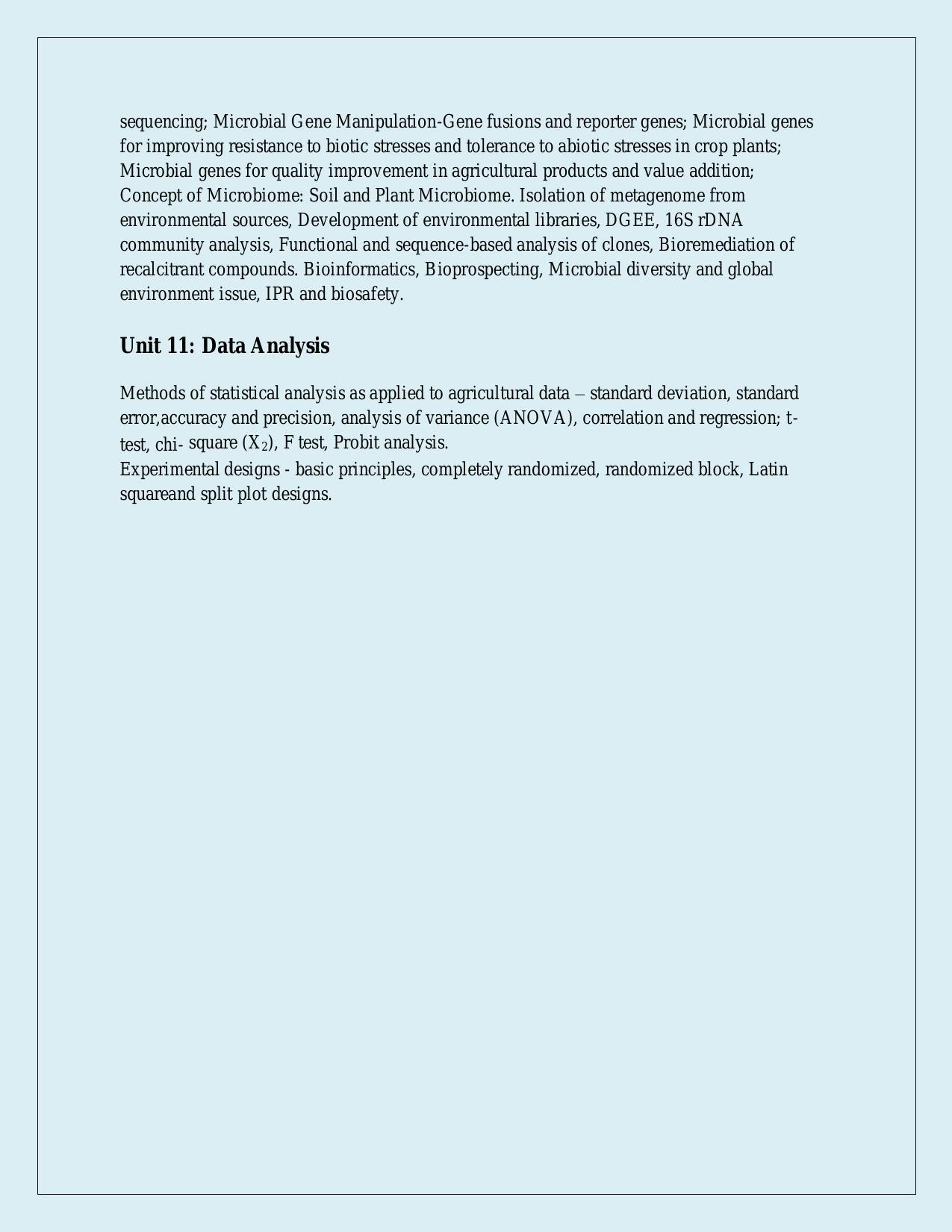 NTA PhD Entrance Exam Microbiology Syllabus - Page 8