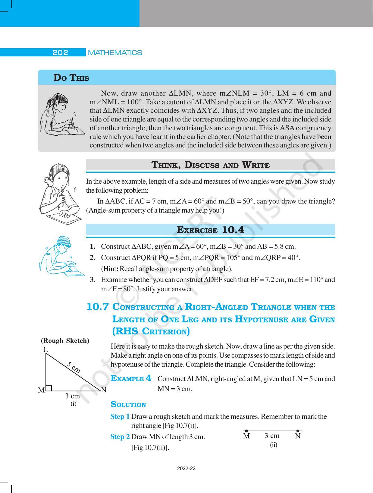NCERT Book for Class 7 Maths: Chapter 10-Practical Geometry - Page 10