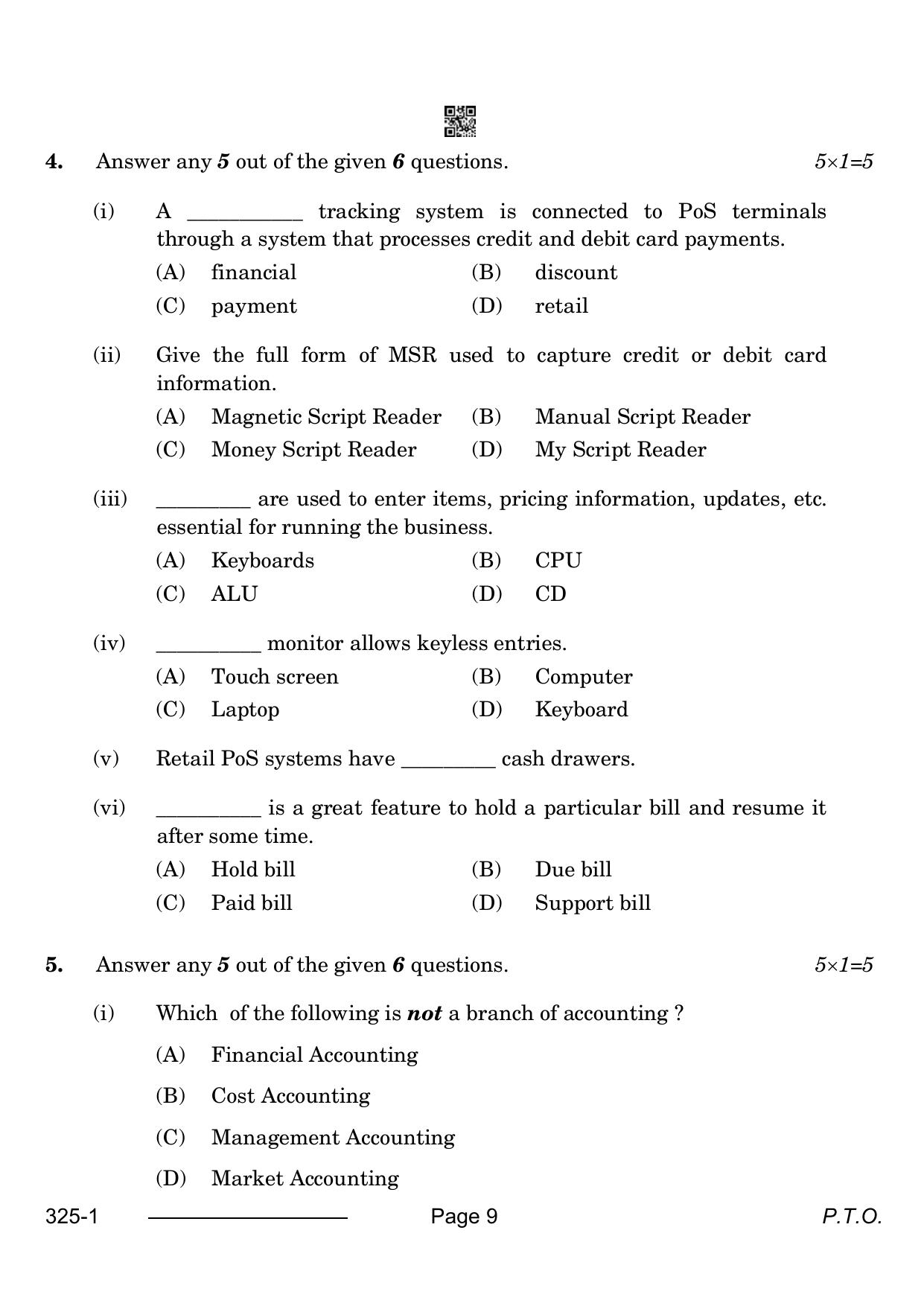 CBSE Class 12 Retail 2024 Question Paper - Page 9