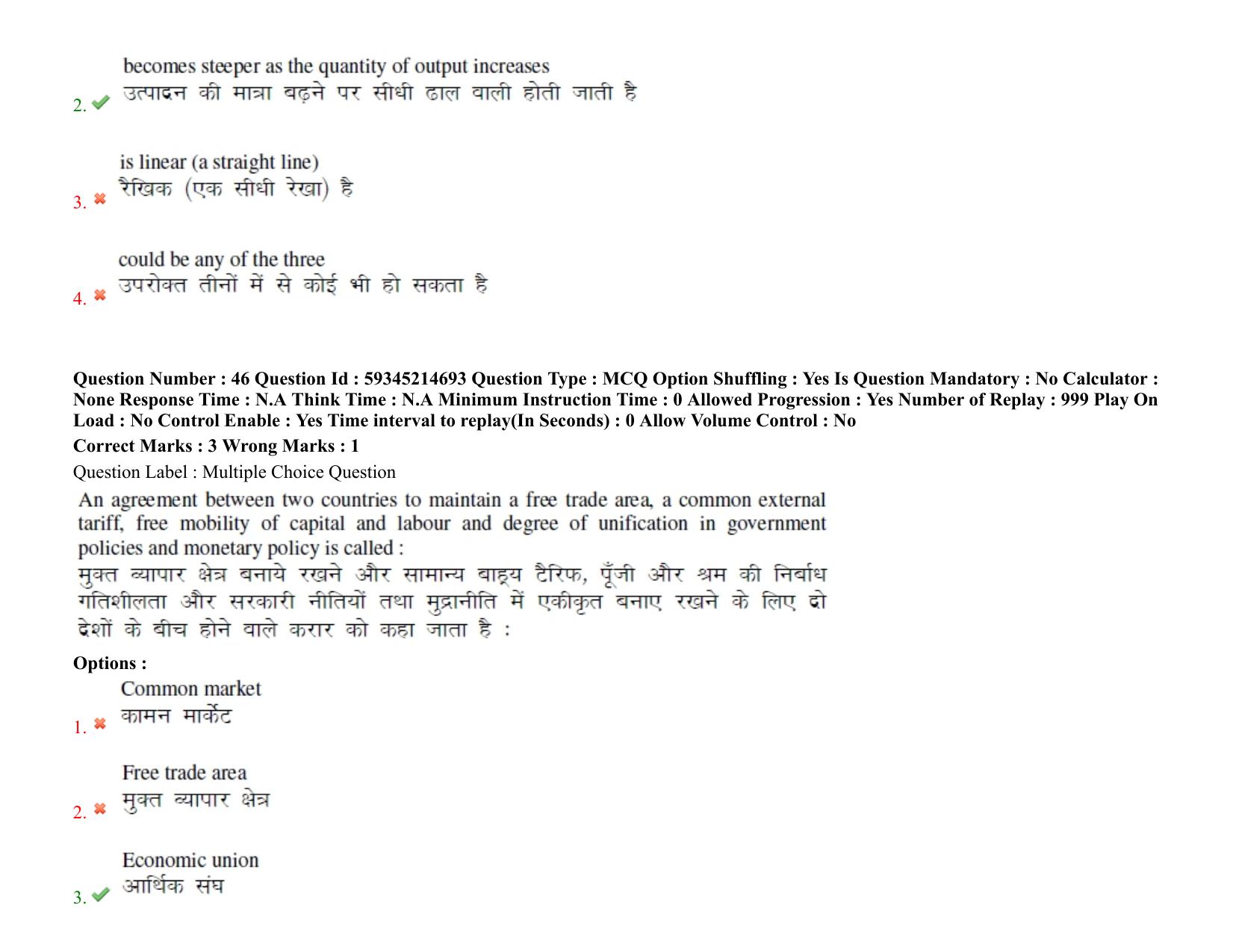 BHU RET Economics 2021 Question Paper - Page 40