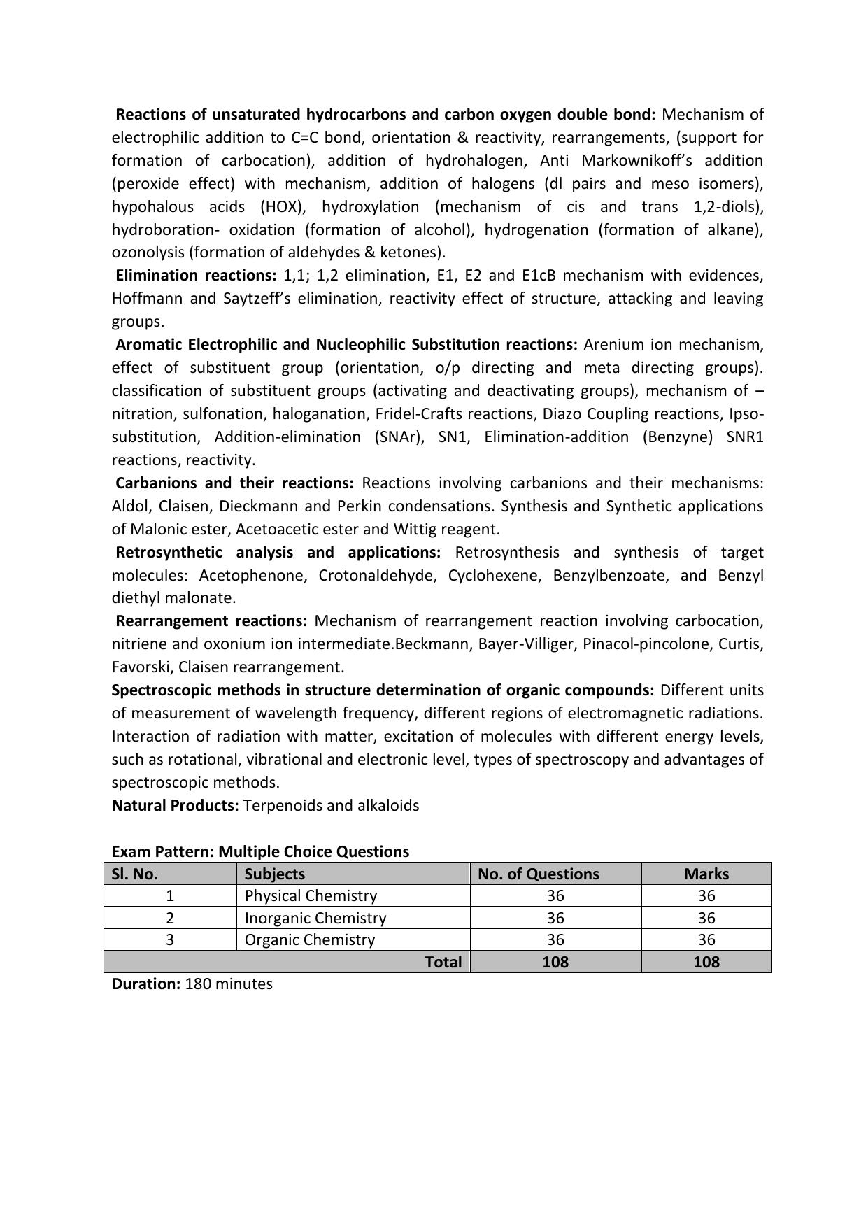 KLEEE M.SC (CHEMISTRY) Syllabus - Page 3