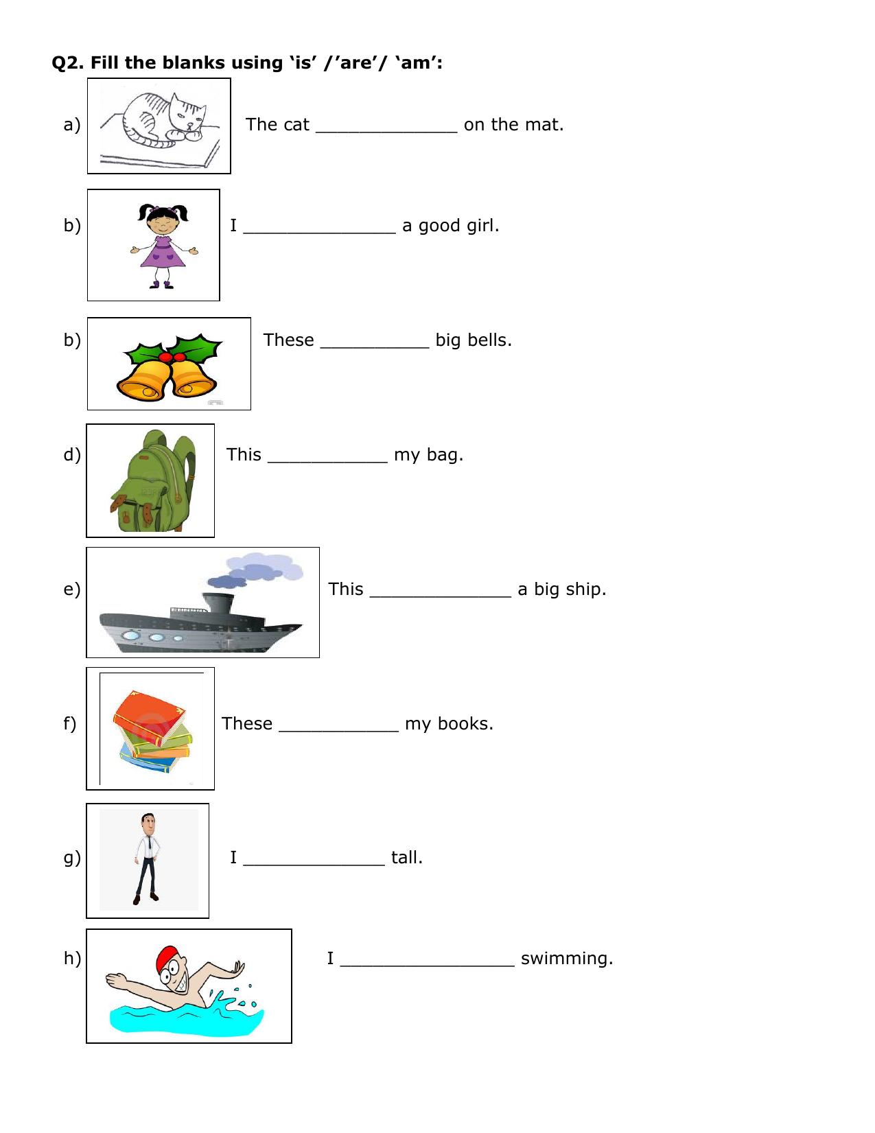 Worksheet for Class 1 English Assignment 4 - Page 2