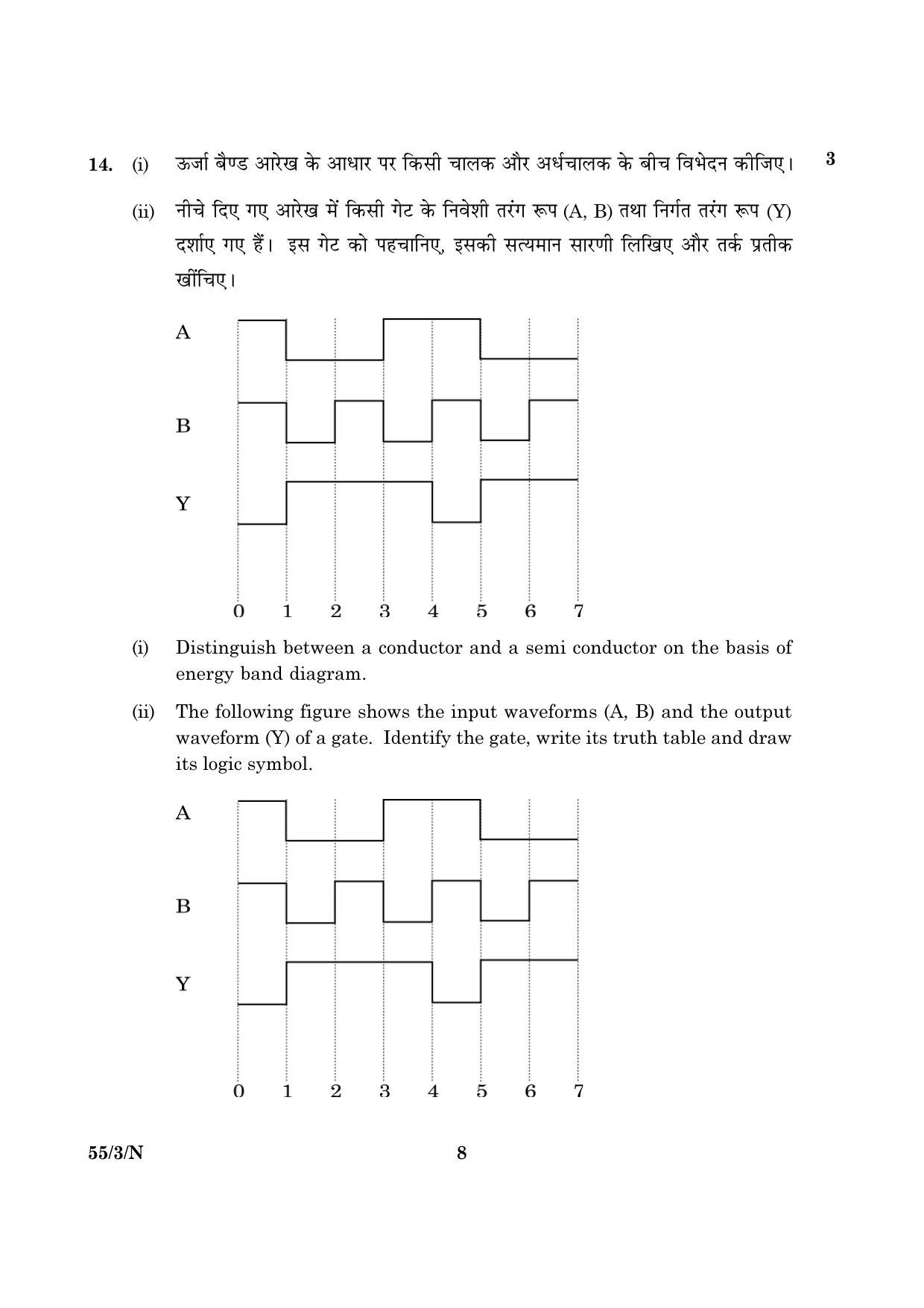 CBSE Class 12 055 Set 3 N Physics Theory 2016 Question Paper - Page 8