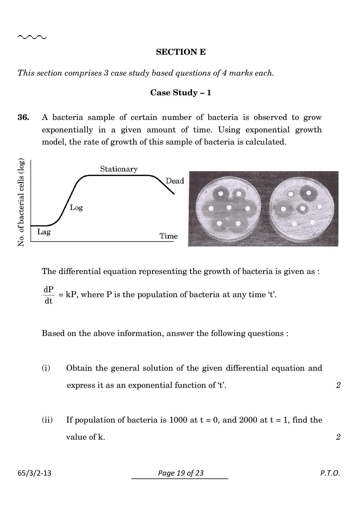 CBSE Class 12 65-3-2 Mathematics 2024 Question Paper - Page 19